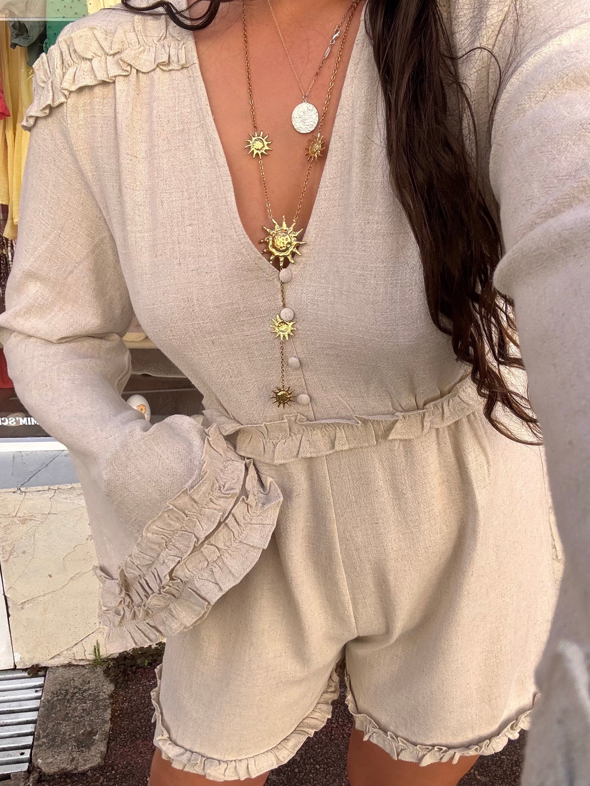 SAUTOIR SOLEIL DORÉ