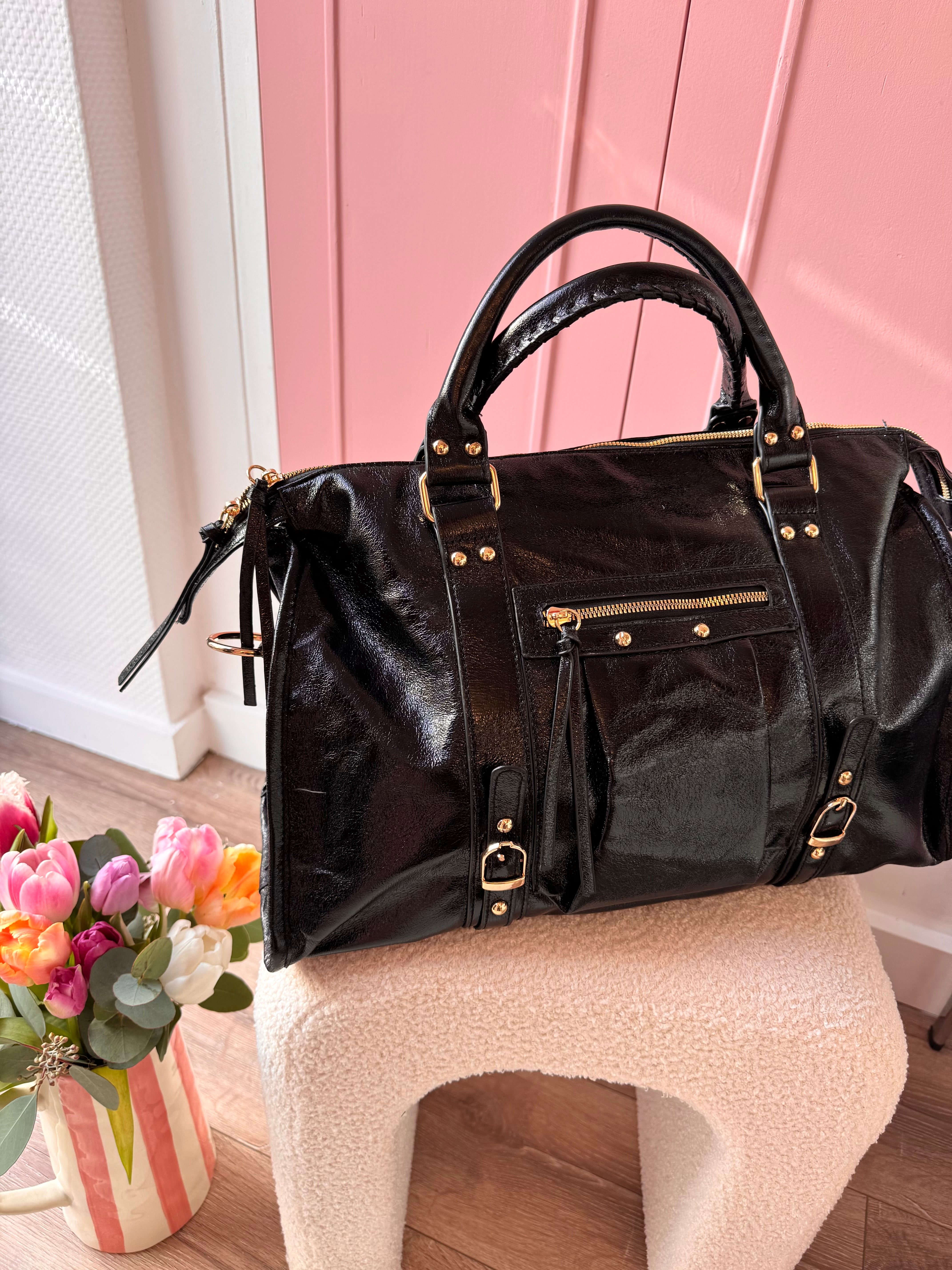 SAC XXL BRILLANT NOIR