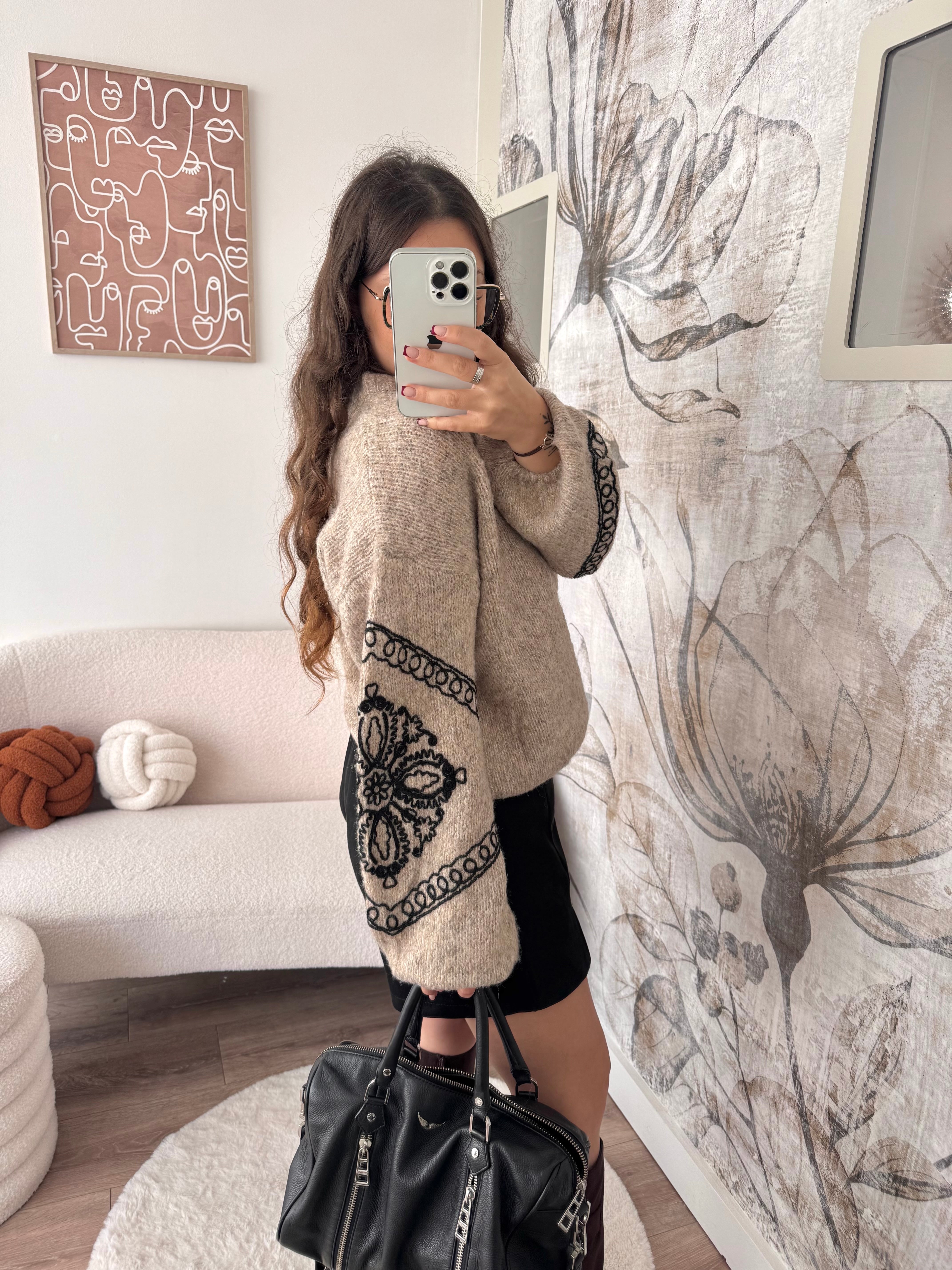 PULL BOHÈME MARRON