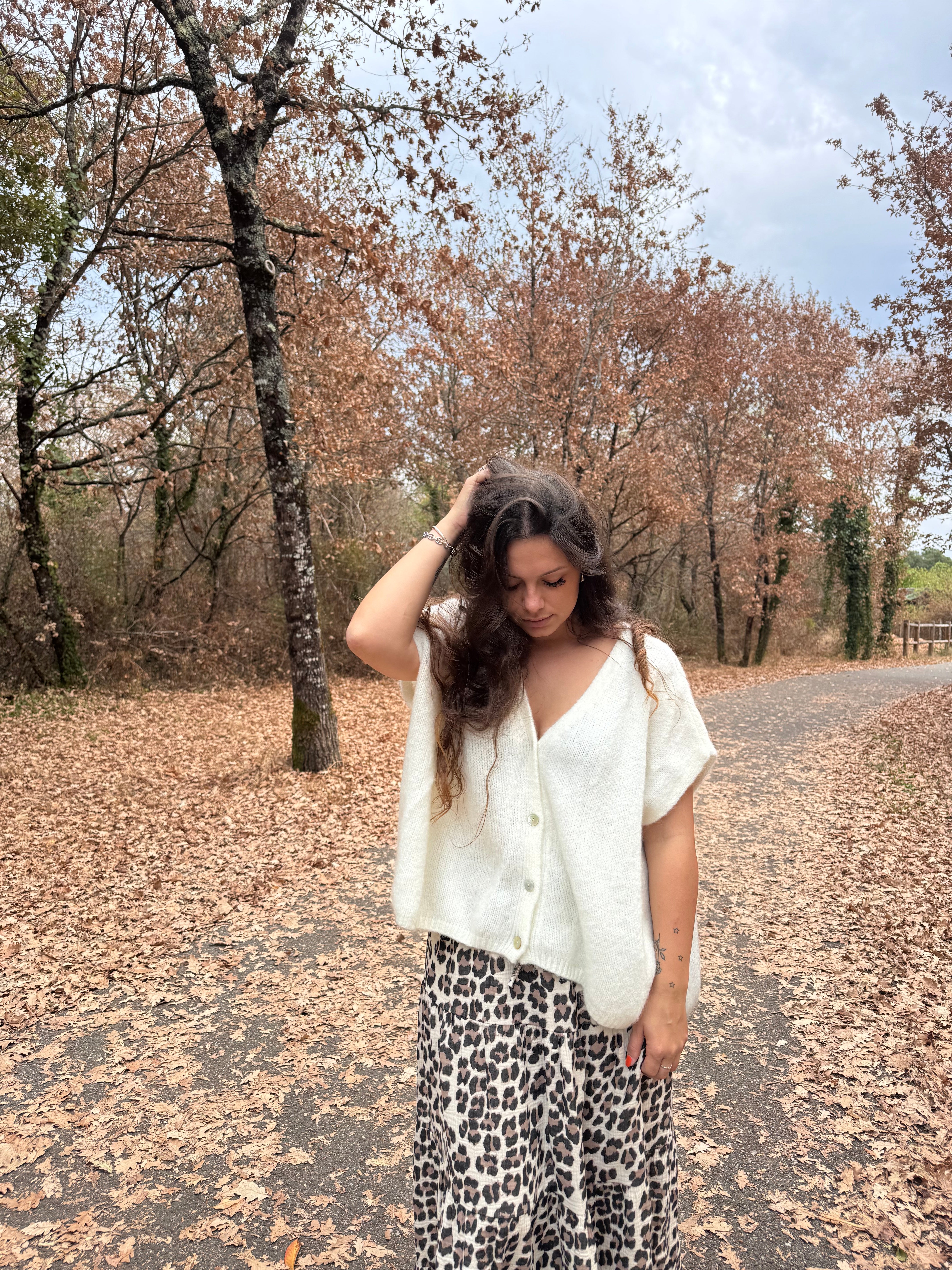 GILET SANS MANCHE BEIGE