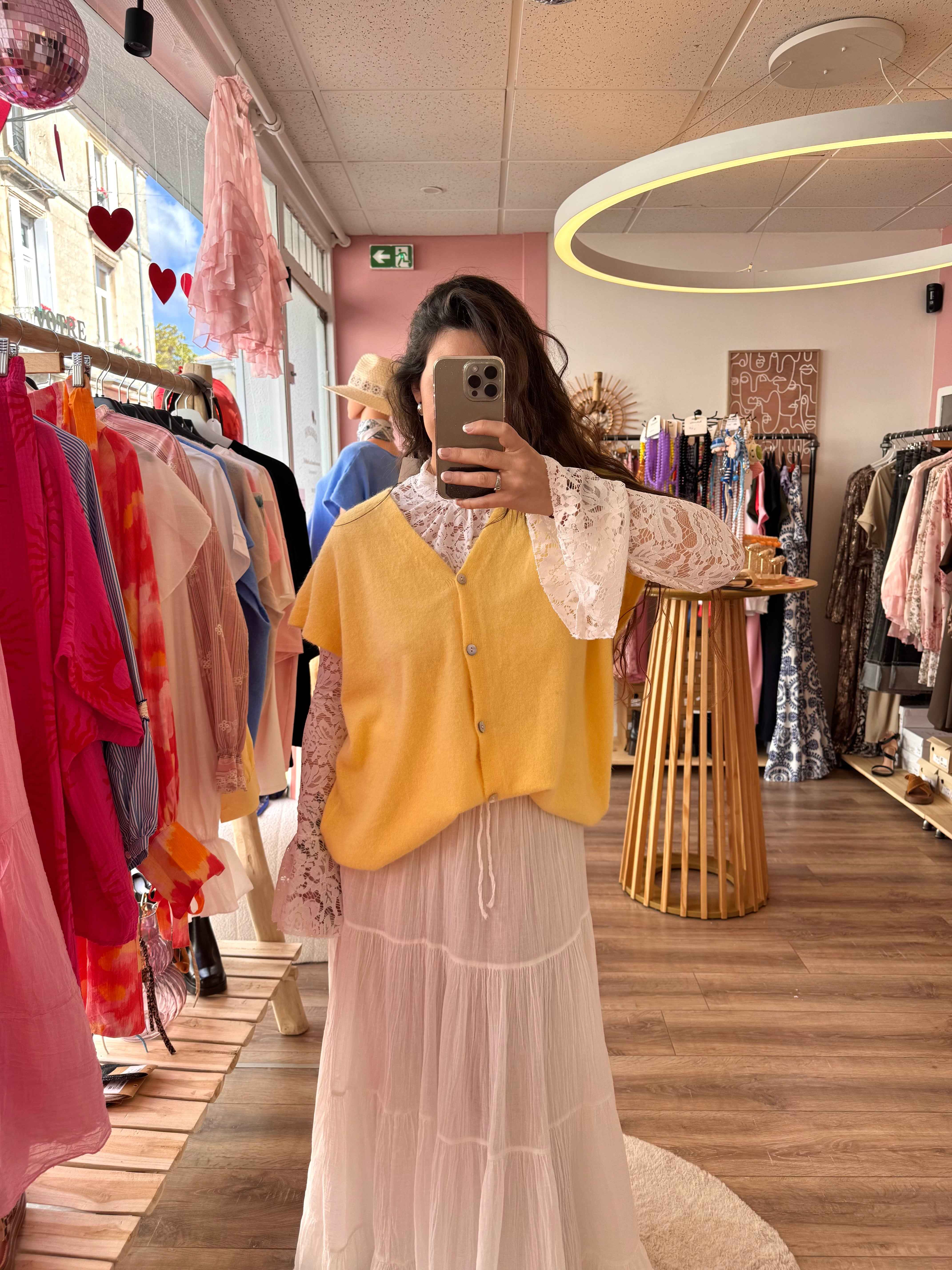 GILET SANS MANCHE JAUNE