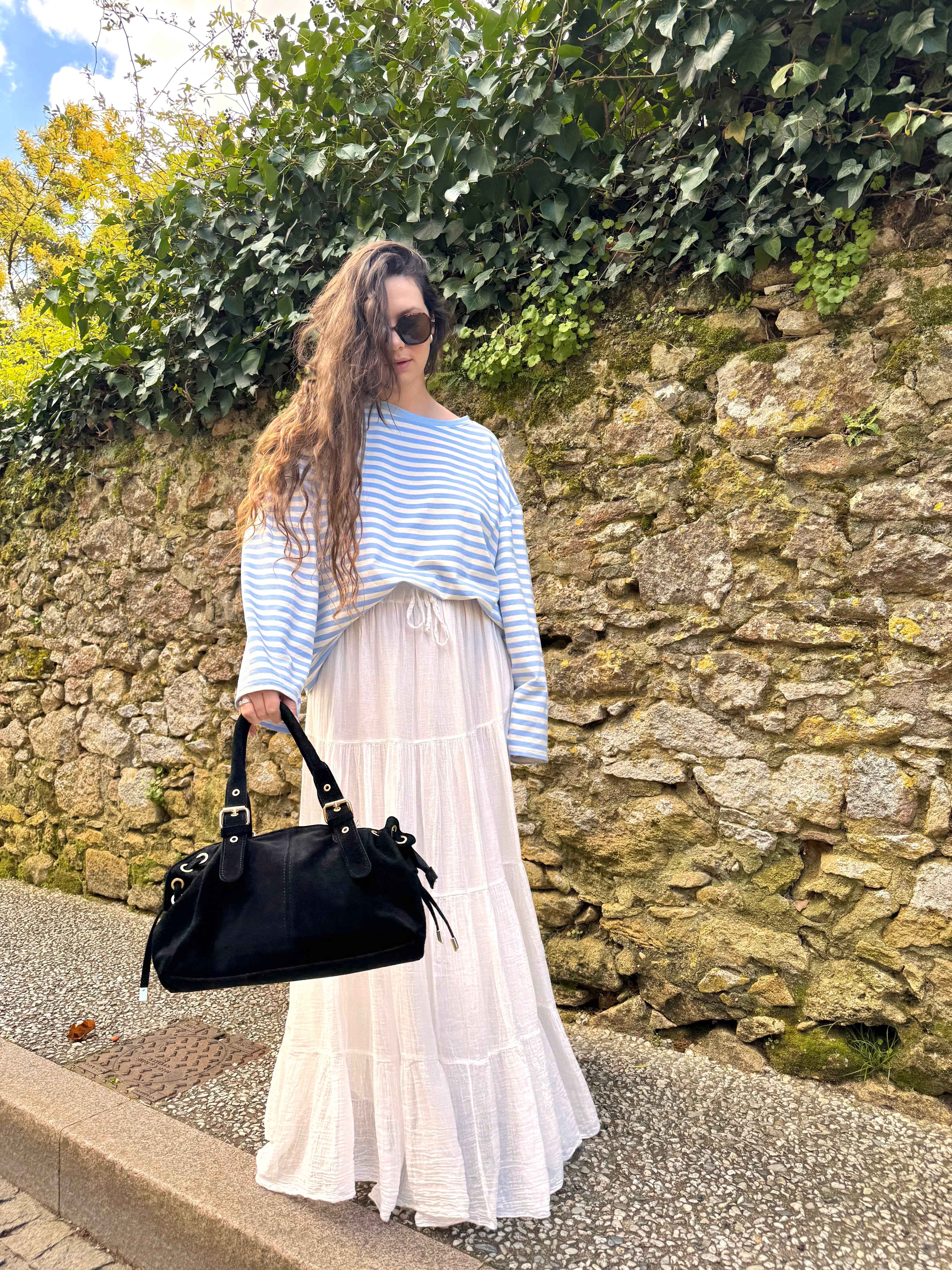 JUPE GAZE DE COTON BLANCHE