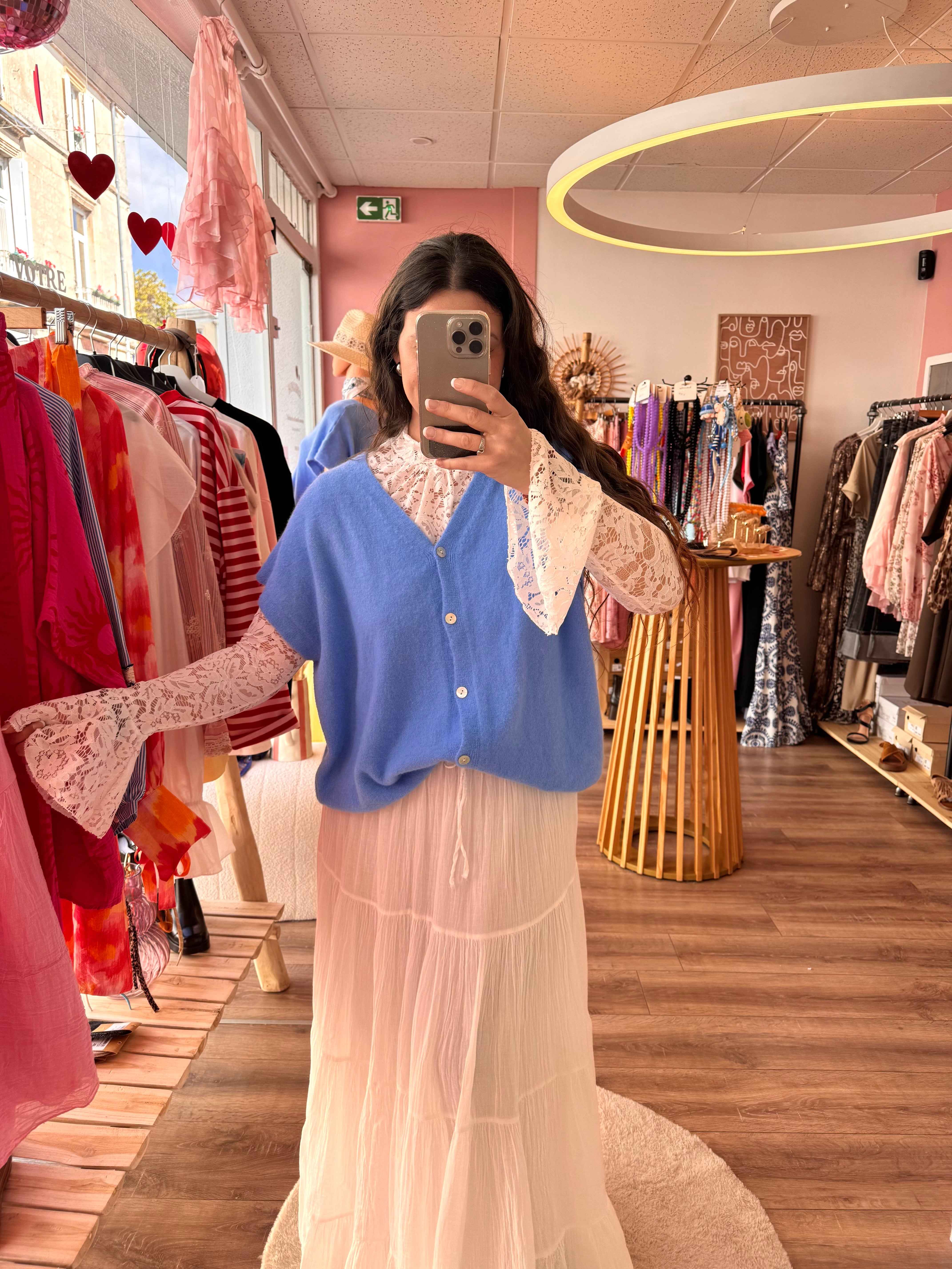 GILET SANS MANCHE BLEU