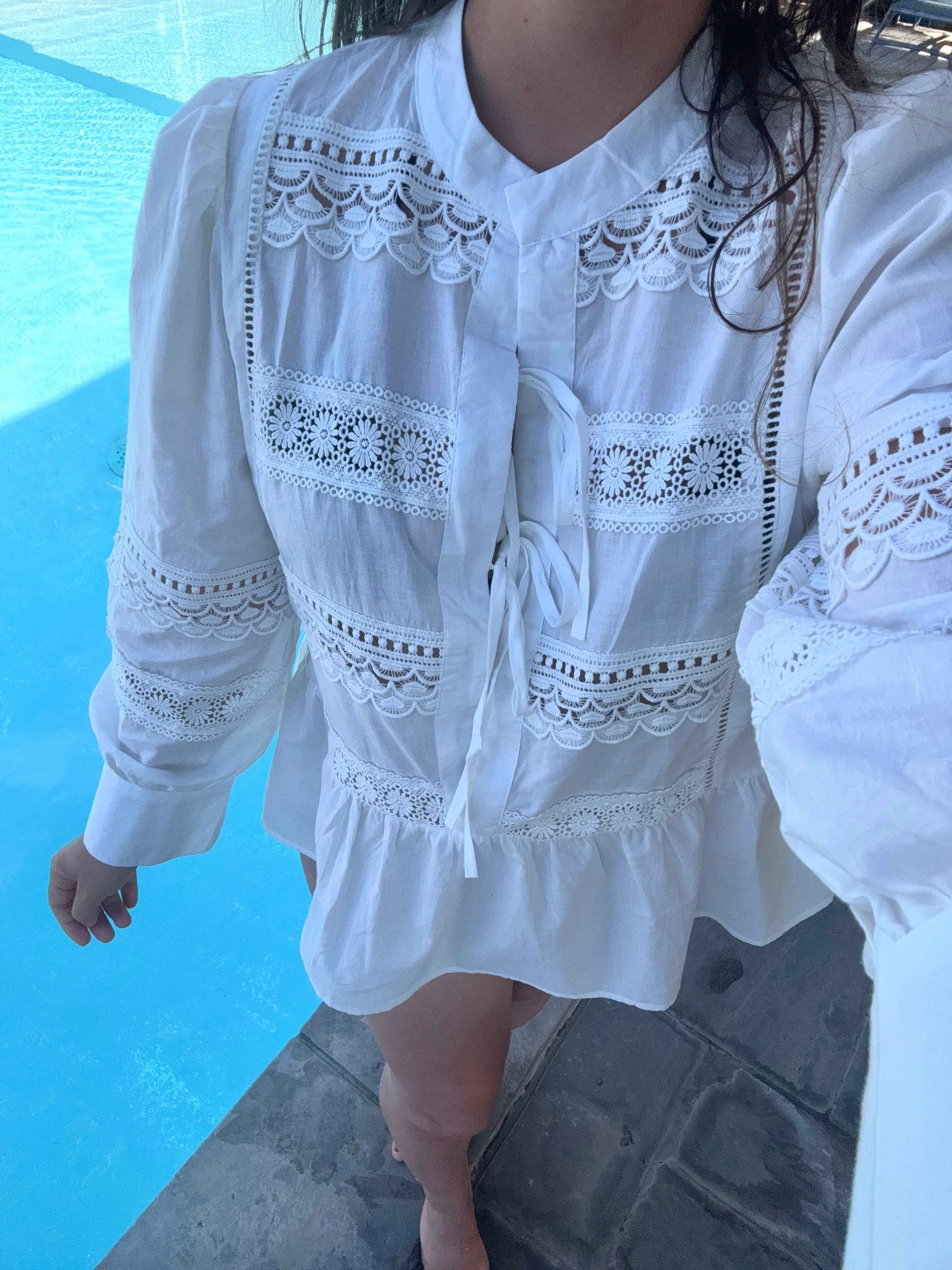 BLOUSE DENTELLE BLANCHE