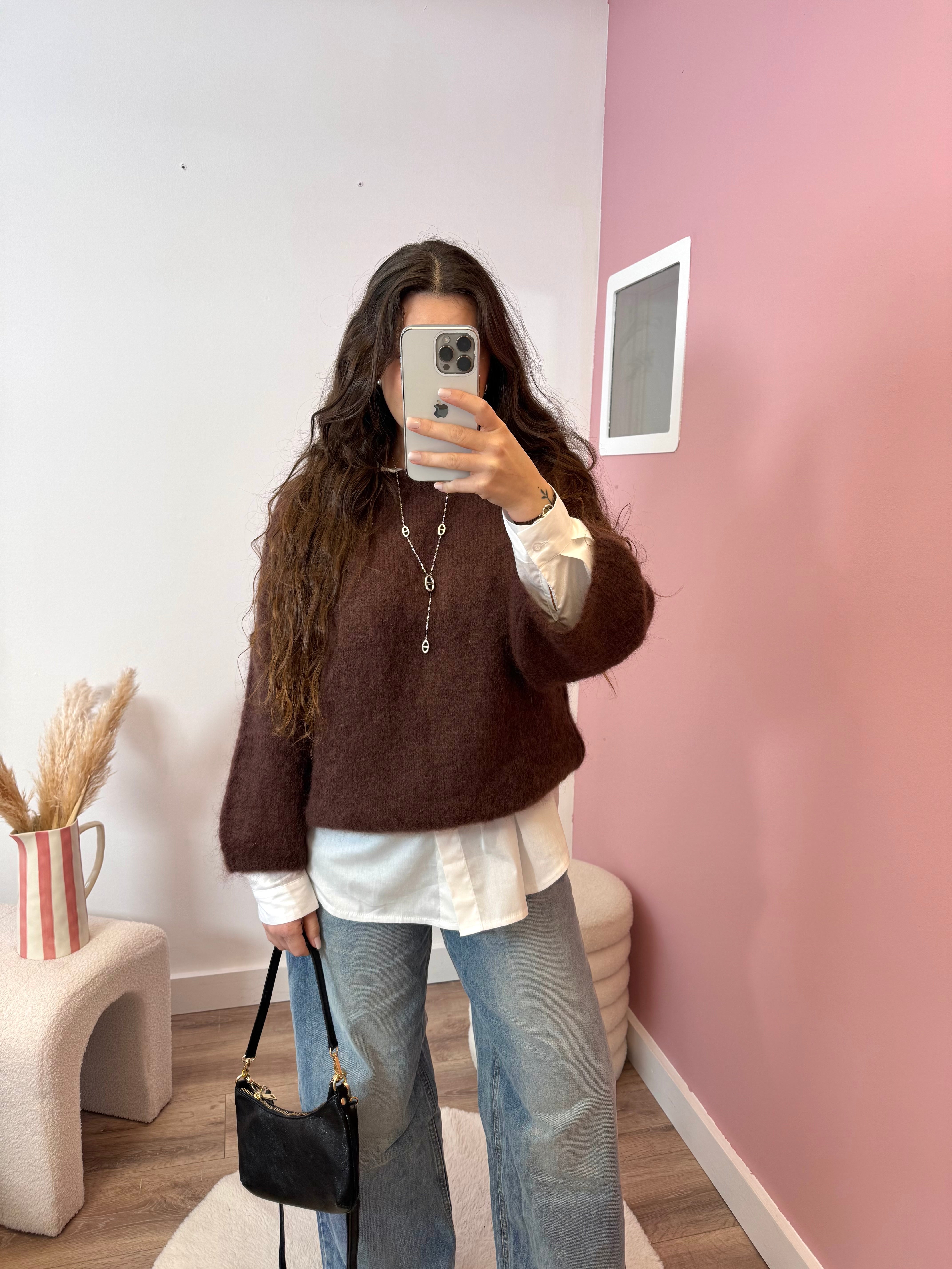 PULL MOHAIR CHOCO
