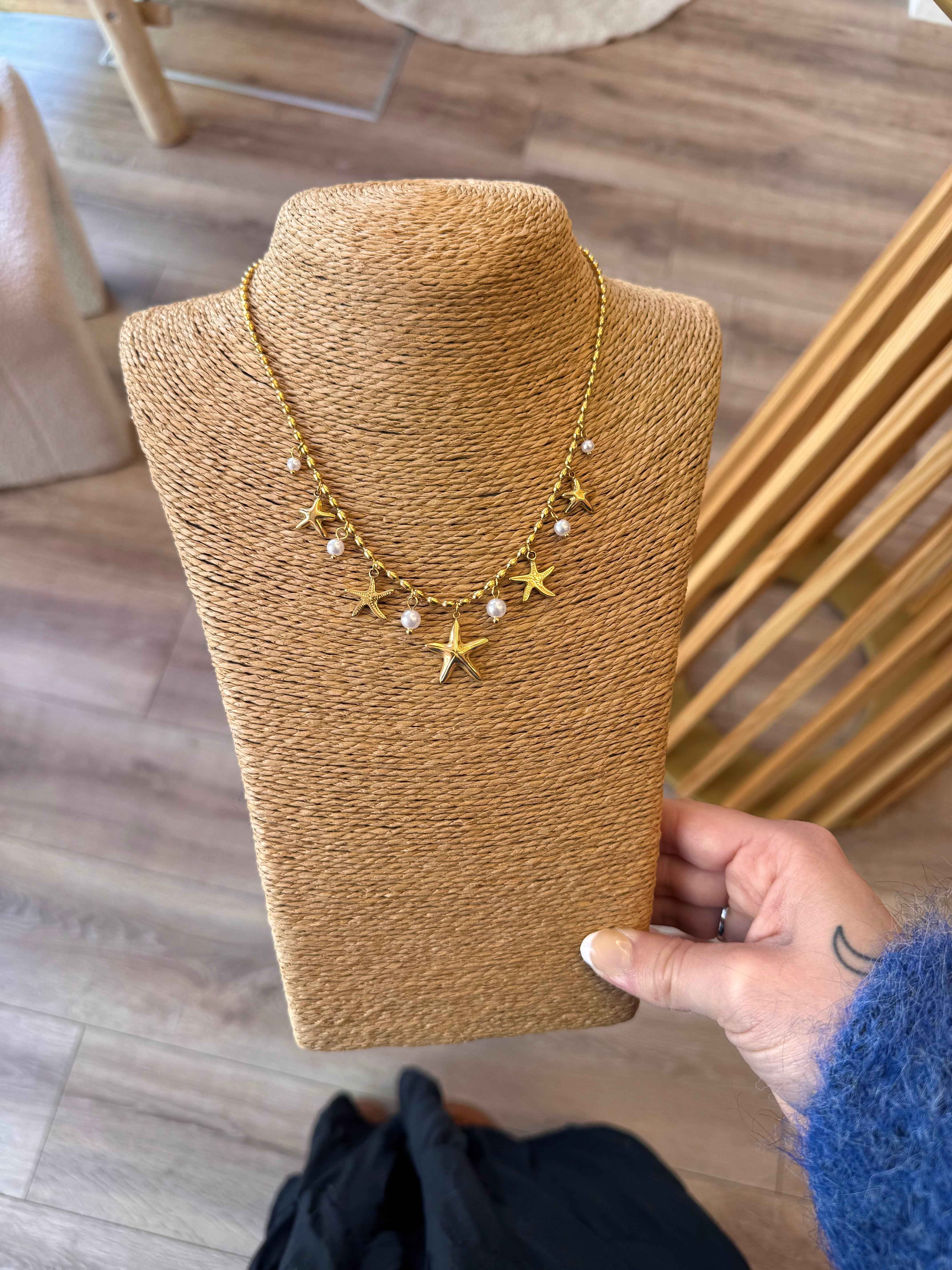 COLLIER ÉTOILE DE MER DORÉ