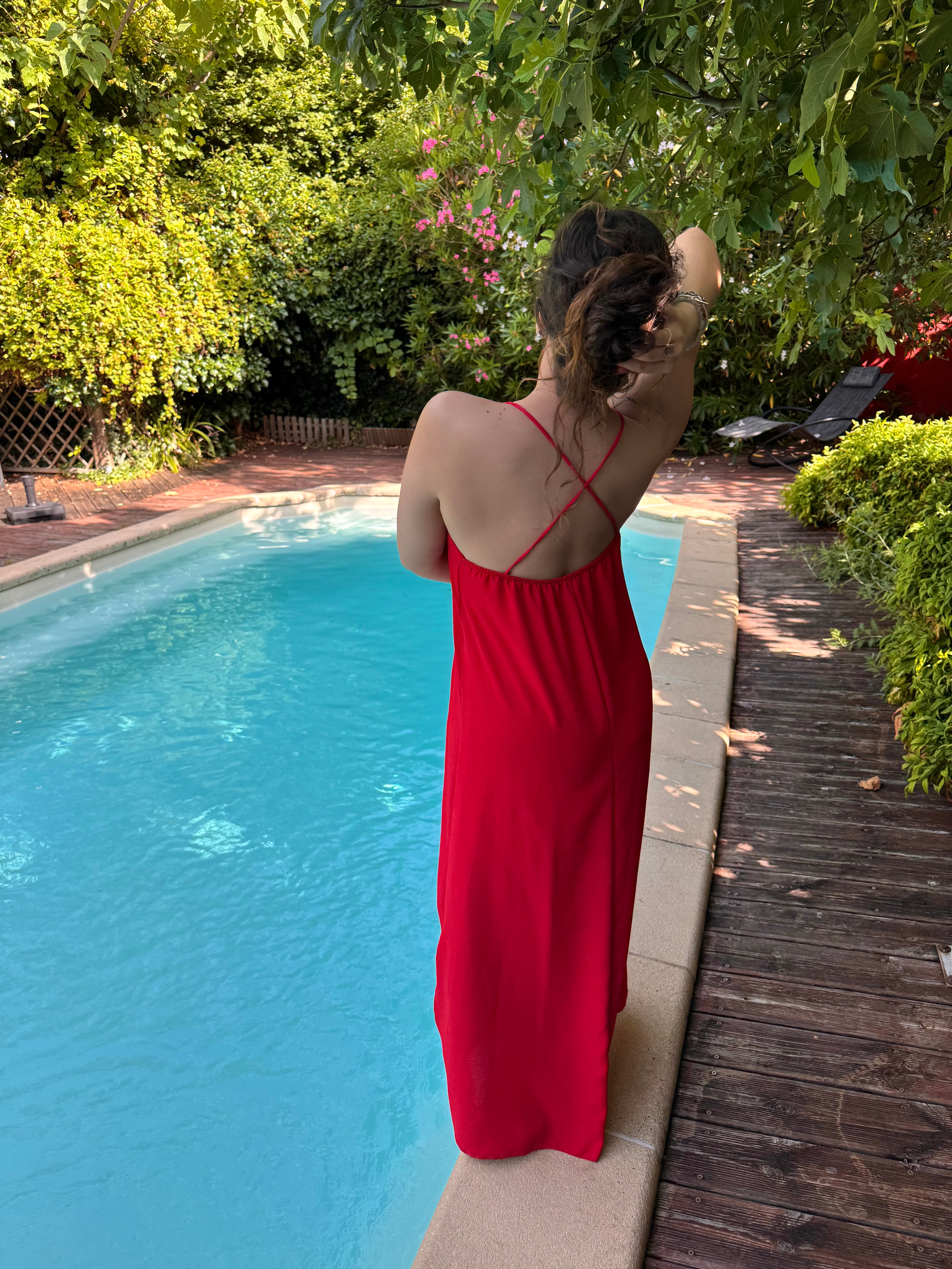 ROBE FLUIDE ROUGE