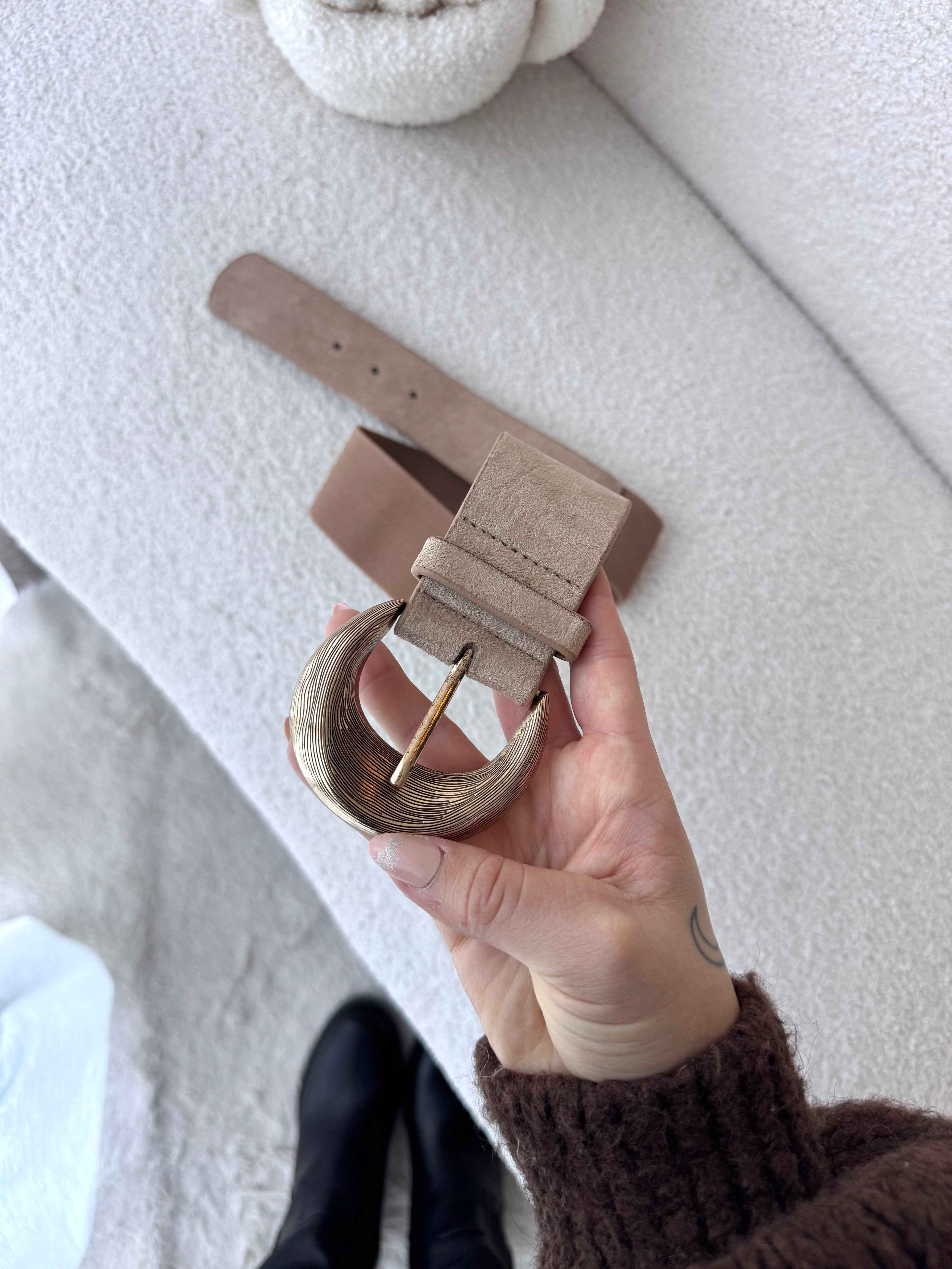 CEINTURE BOUCLE BEIGE