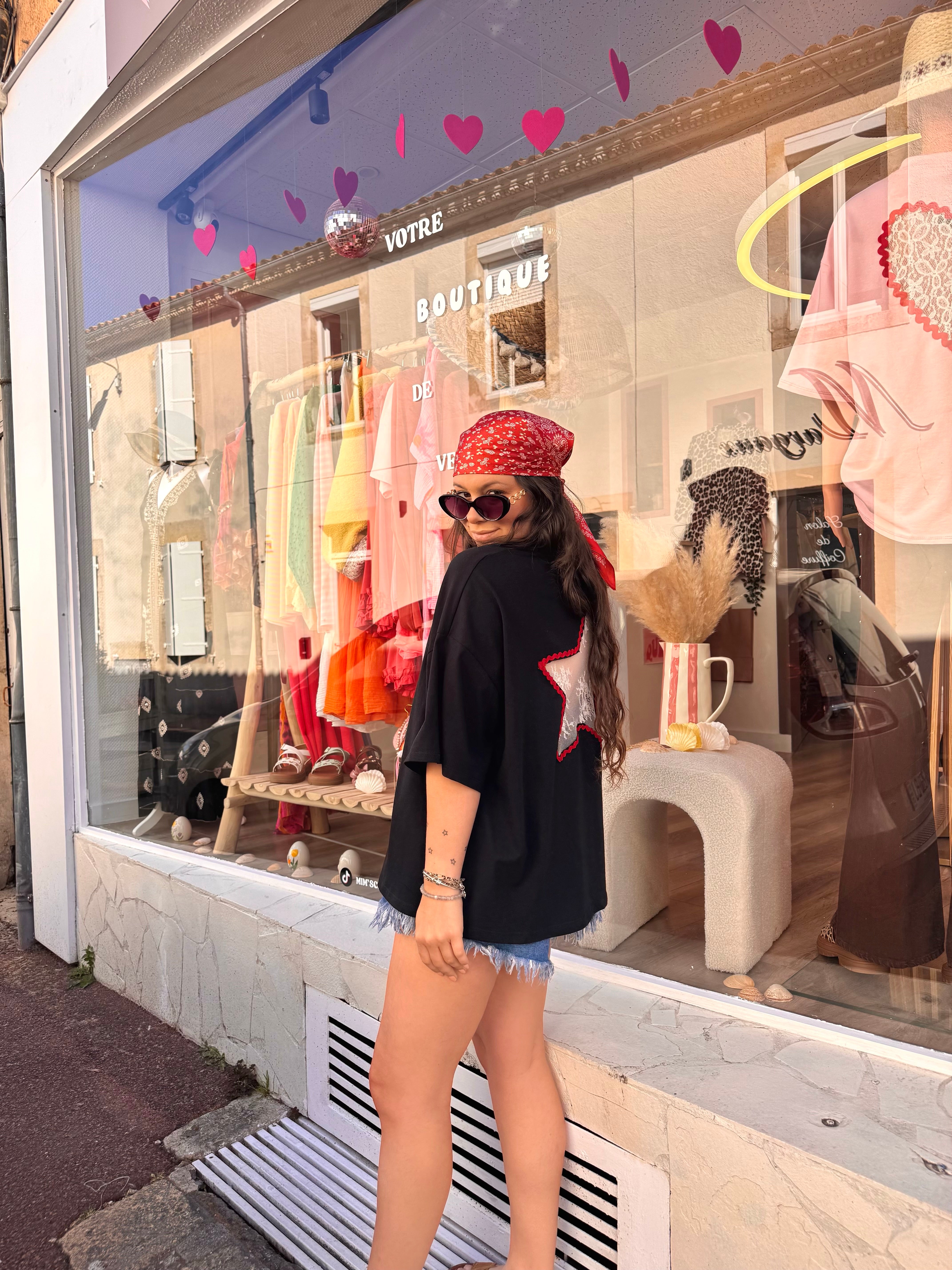 T-SHIRT ÉTOILE NOIR