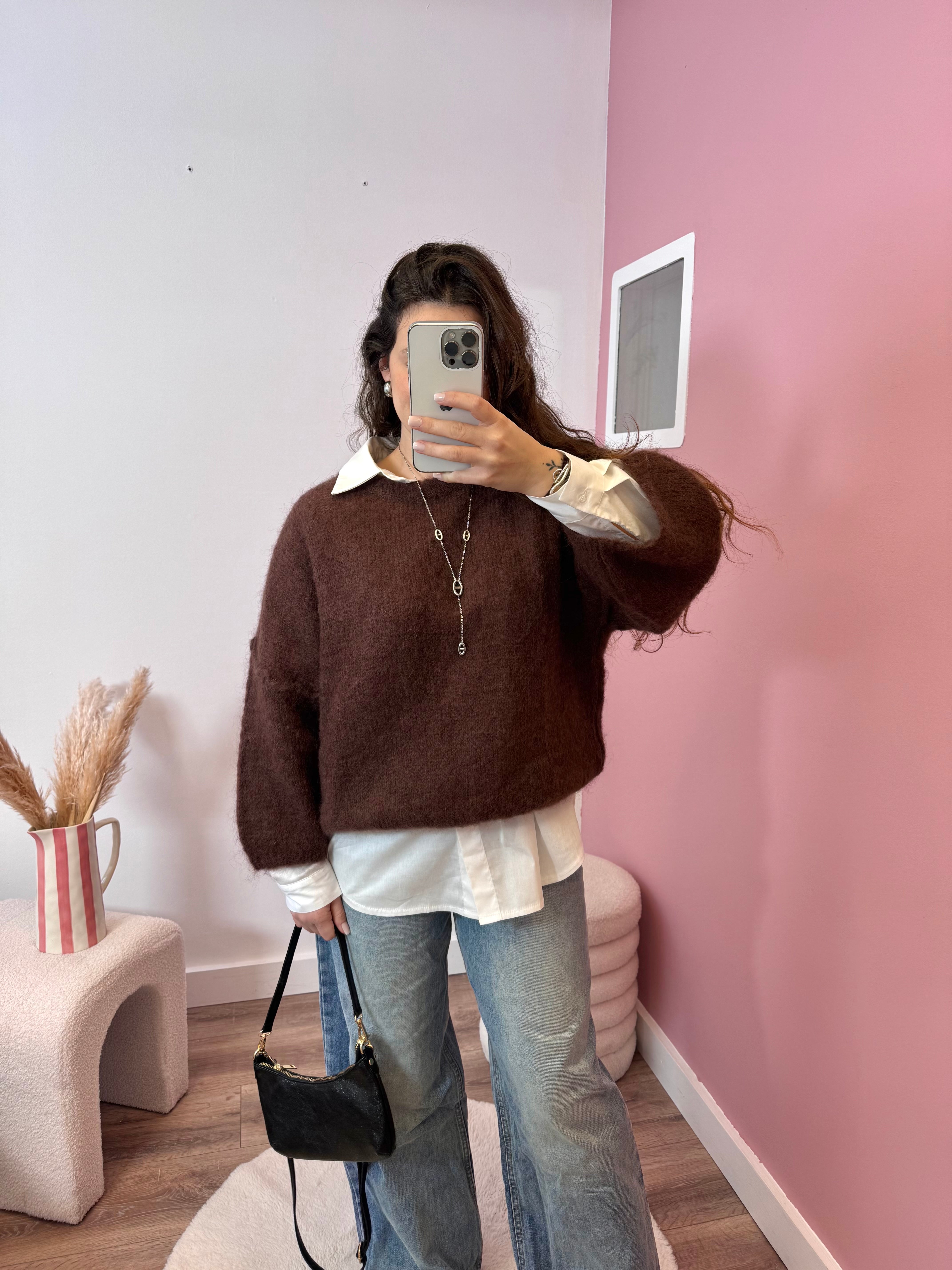 PULL MOHAIR CHOCO