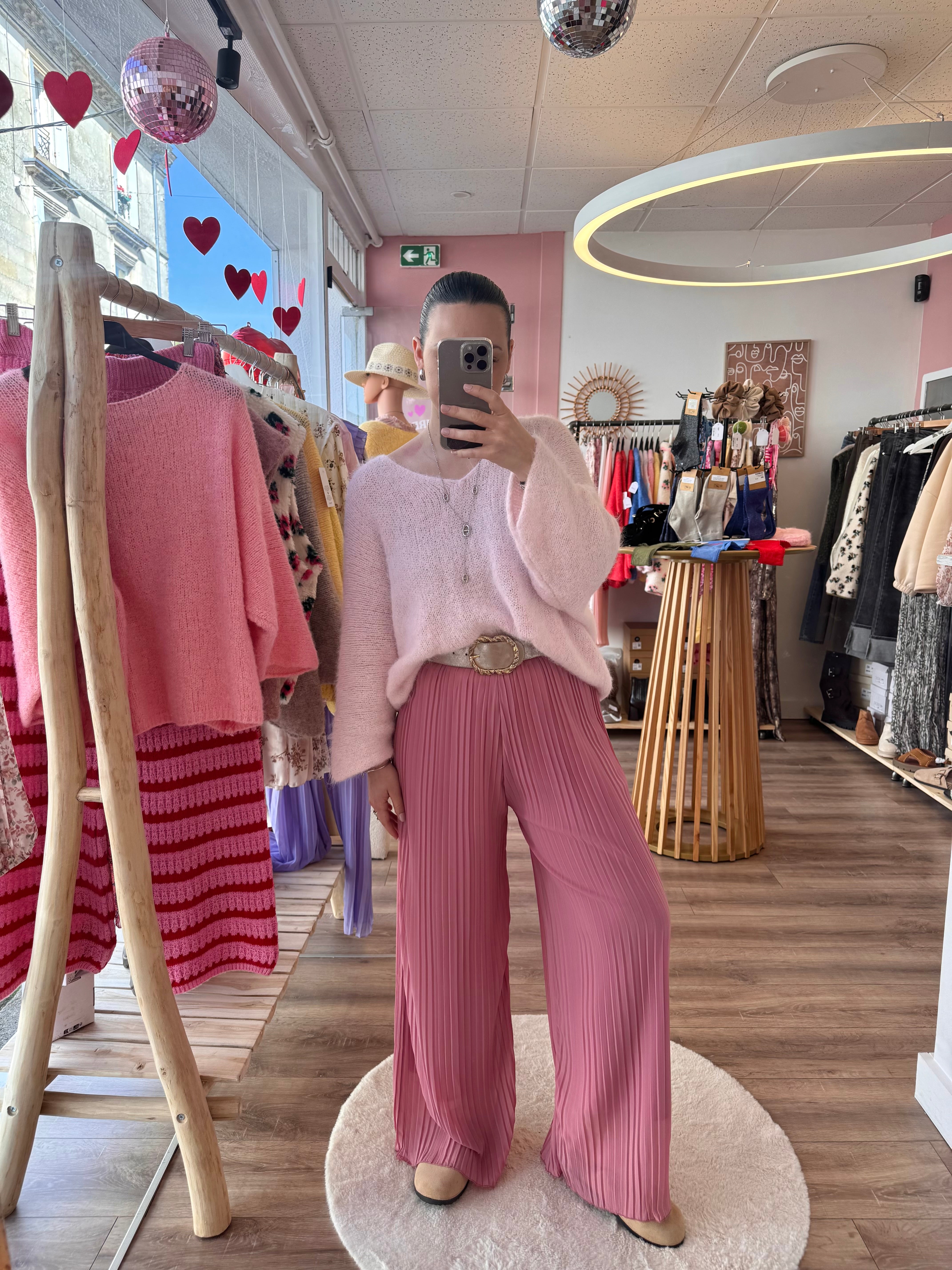 PANTALON LOLA VIEUX ROSE