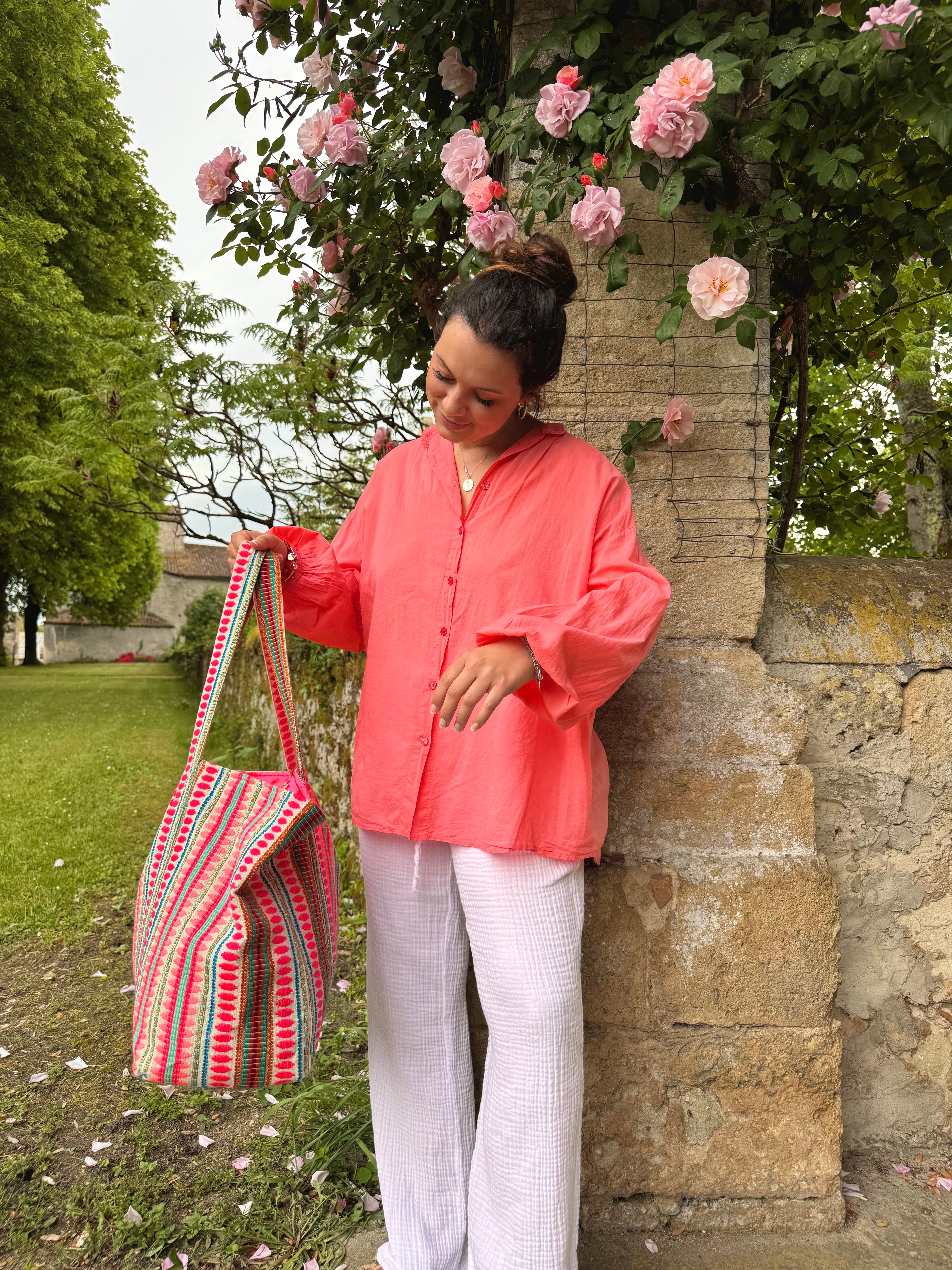 CHEMISE GOODVIBES CORAIL