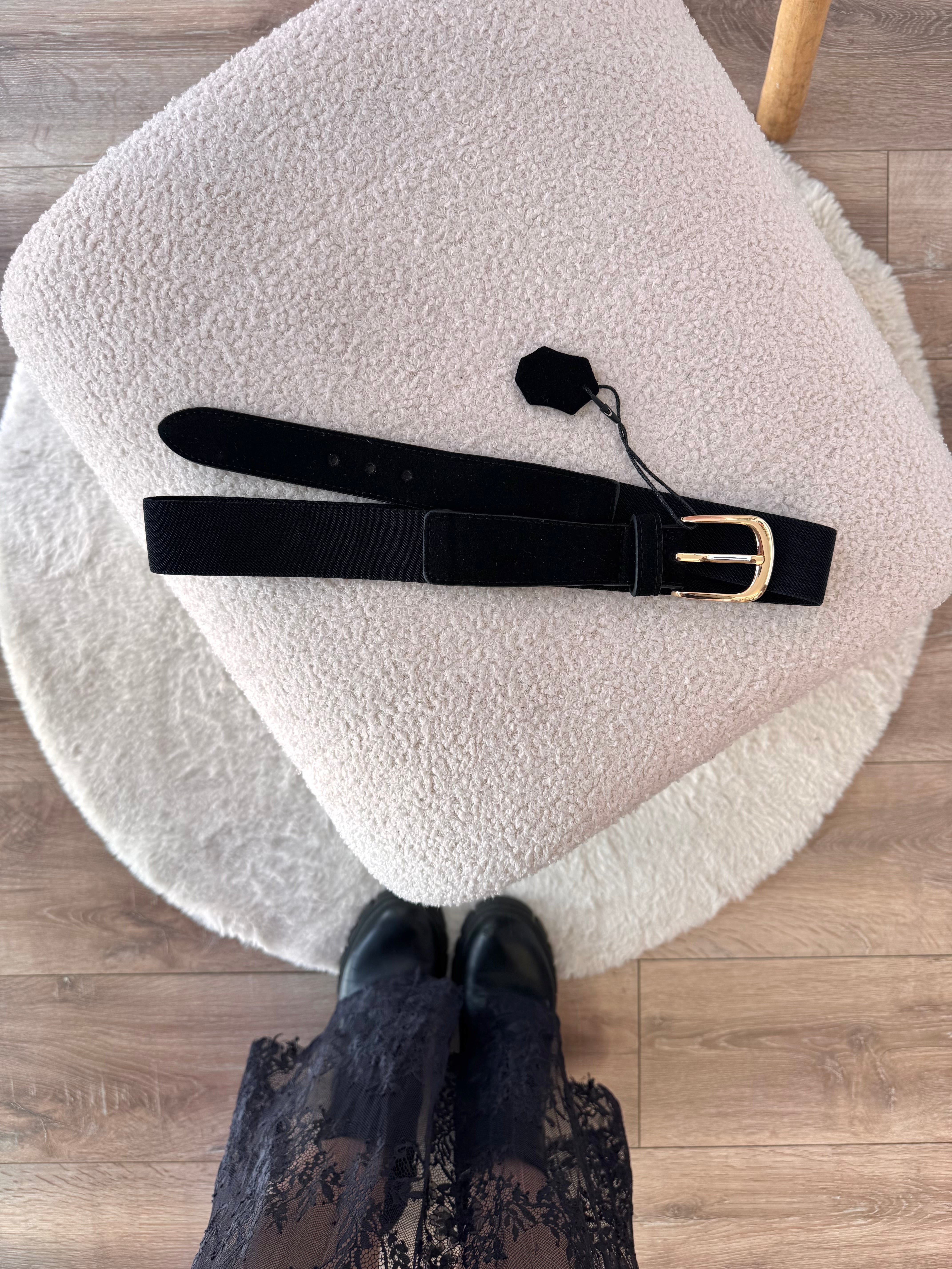 CEINTURE 50% CUIR NOIR