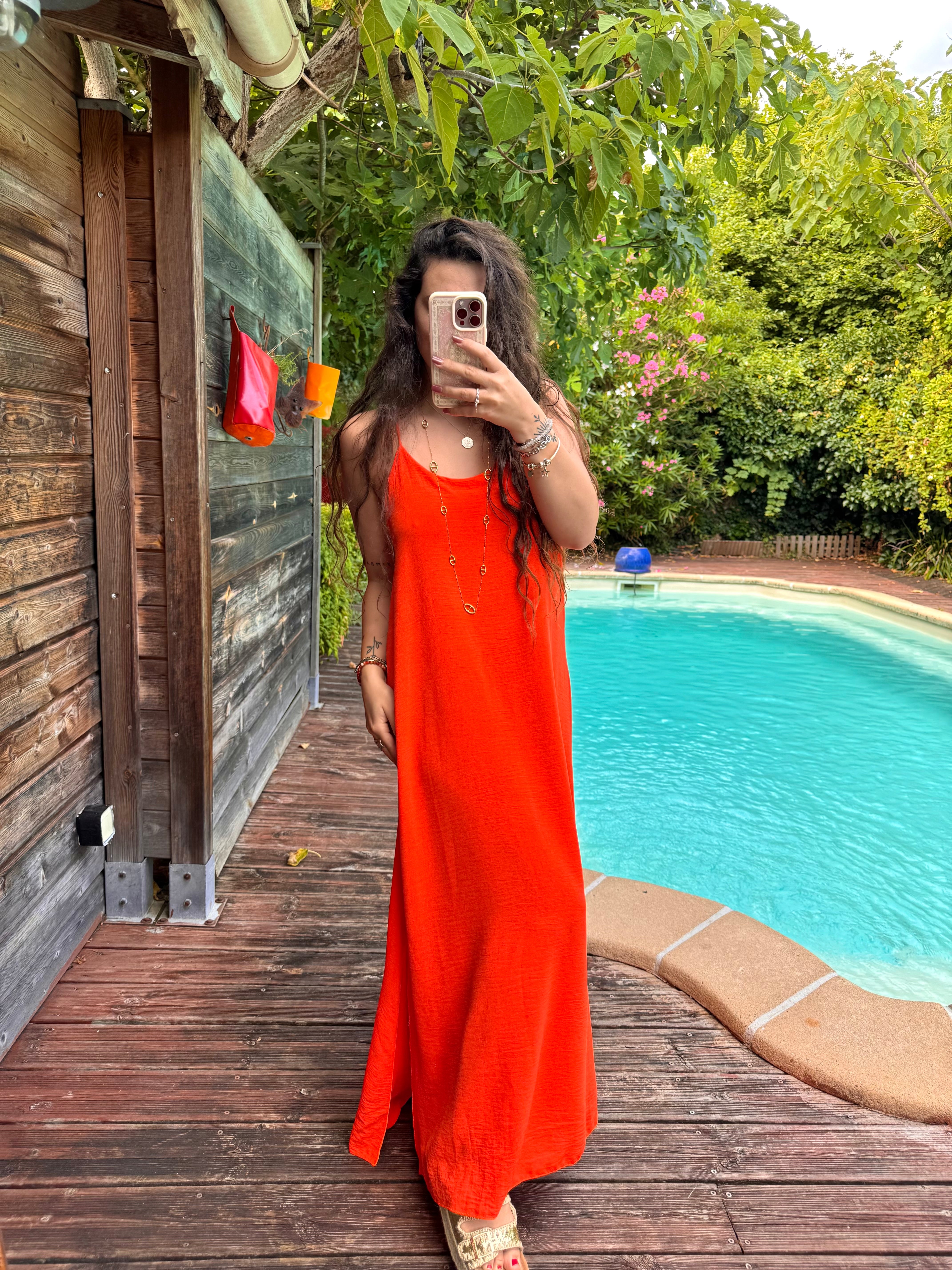 ROBE FLUIDE ORANGE