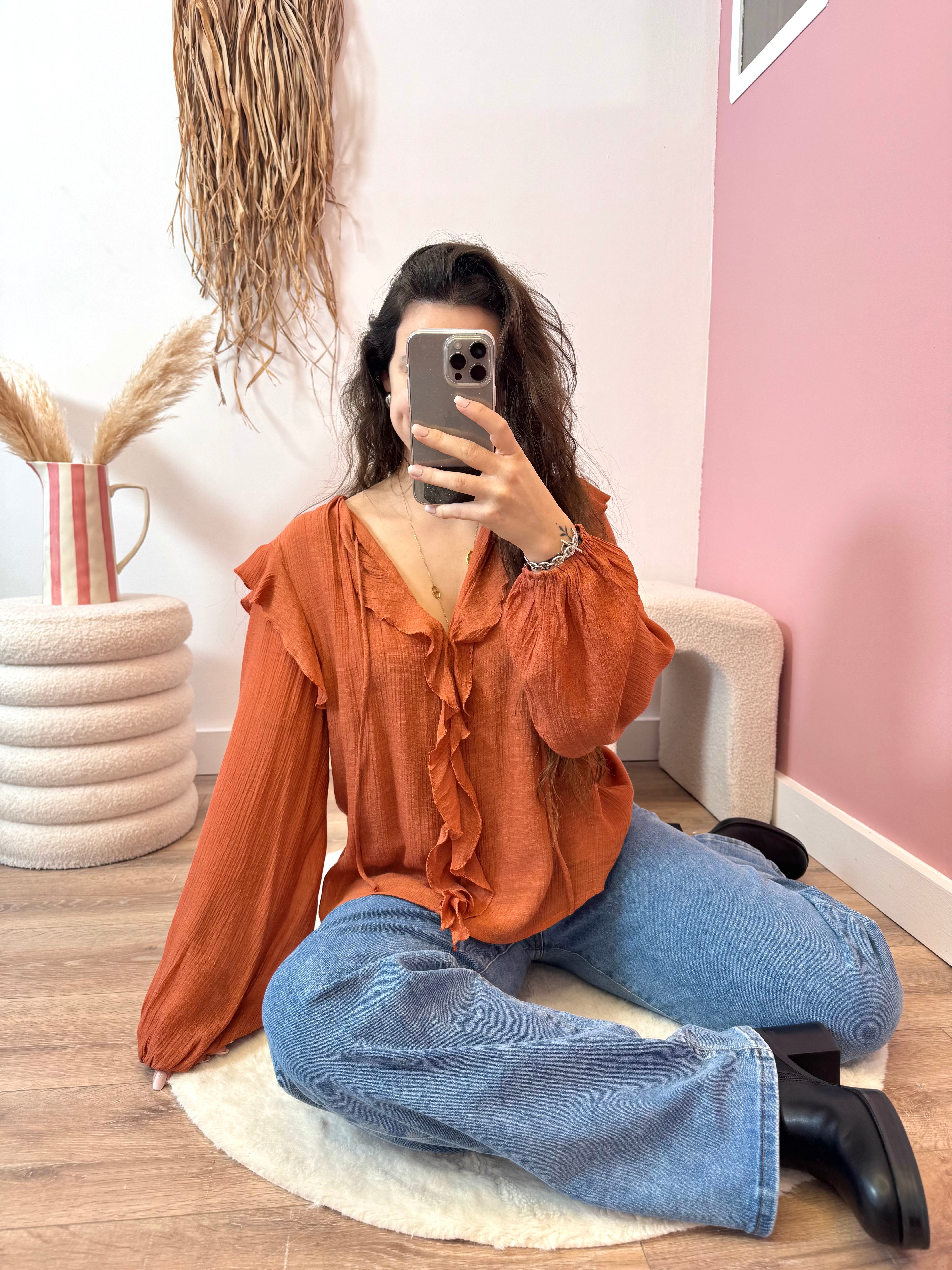 BLOUSE SOLEIL TERRACOTTA