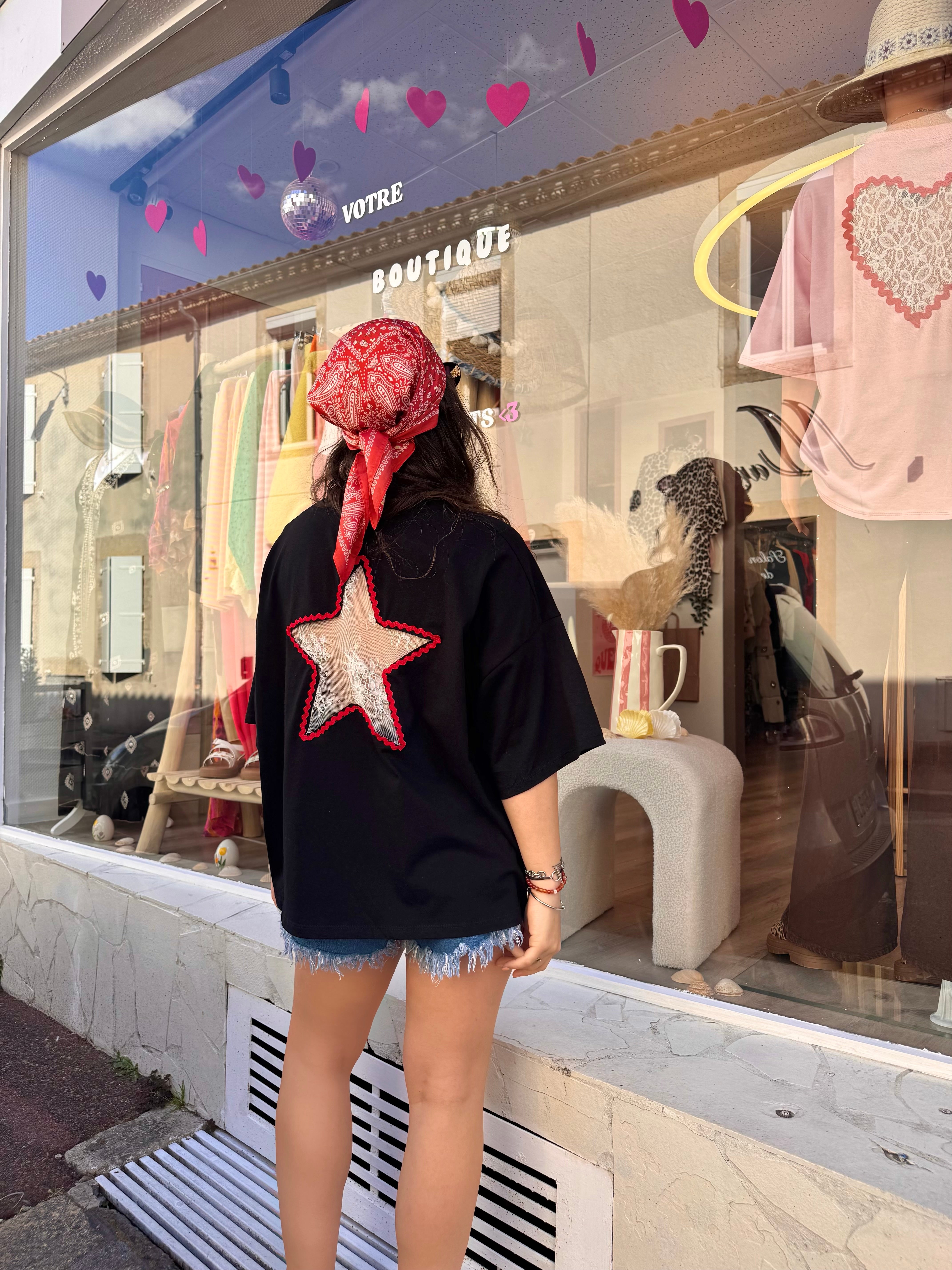 T-SHIRT ÉTOILE NOIR