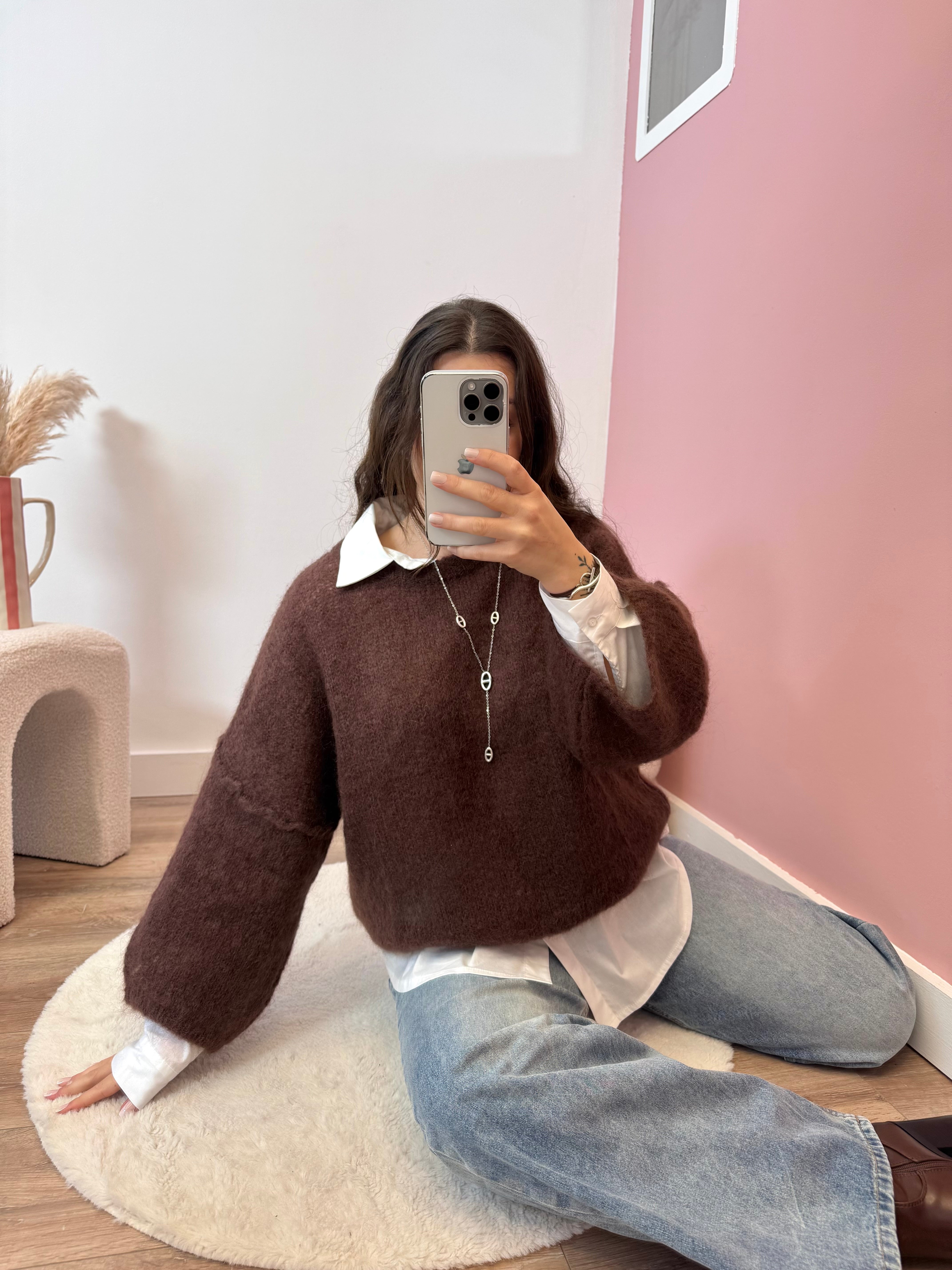 PULL MOHAIR CHOCO