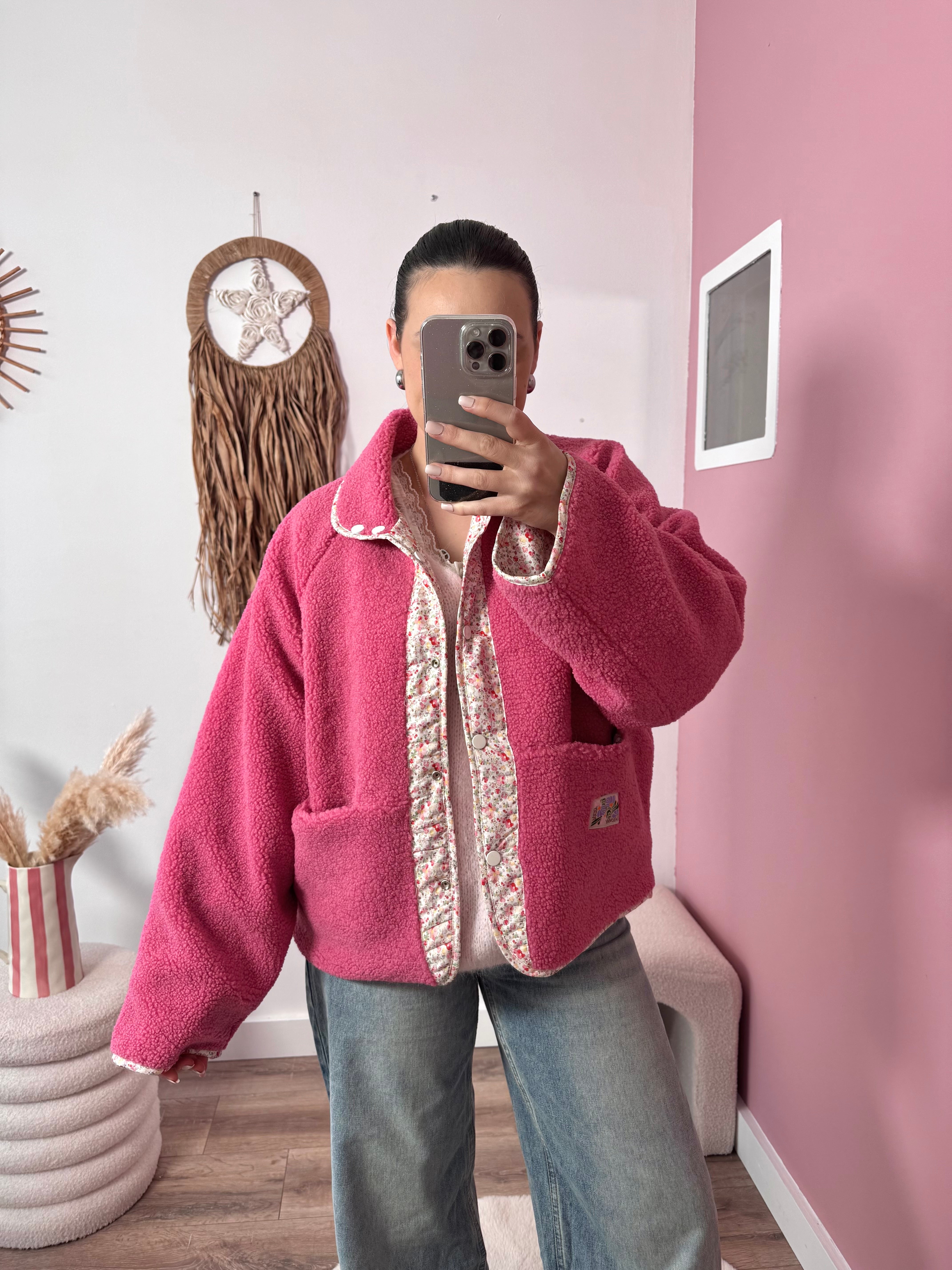 POLAIRE RÉVERSIBLE ROSE