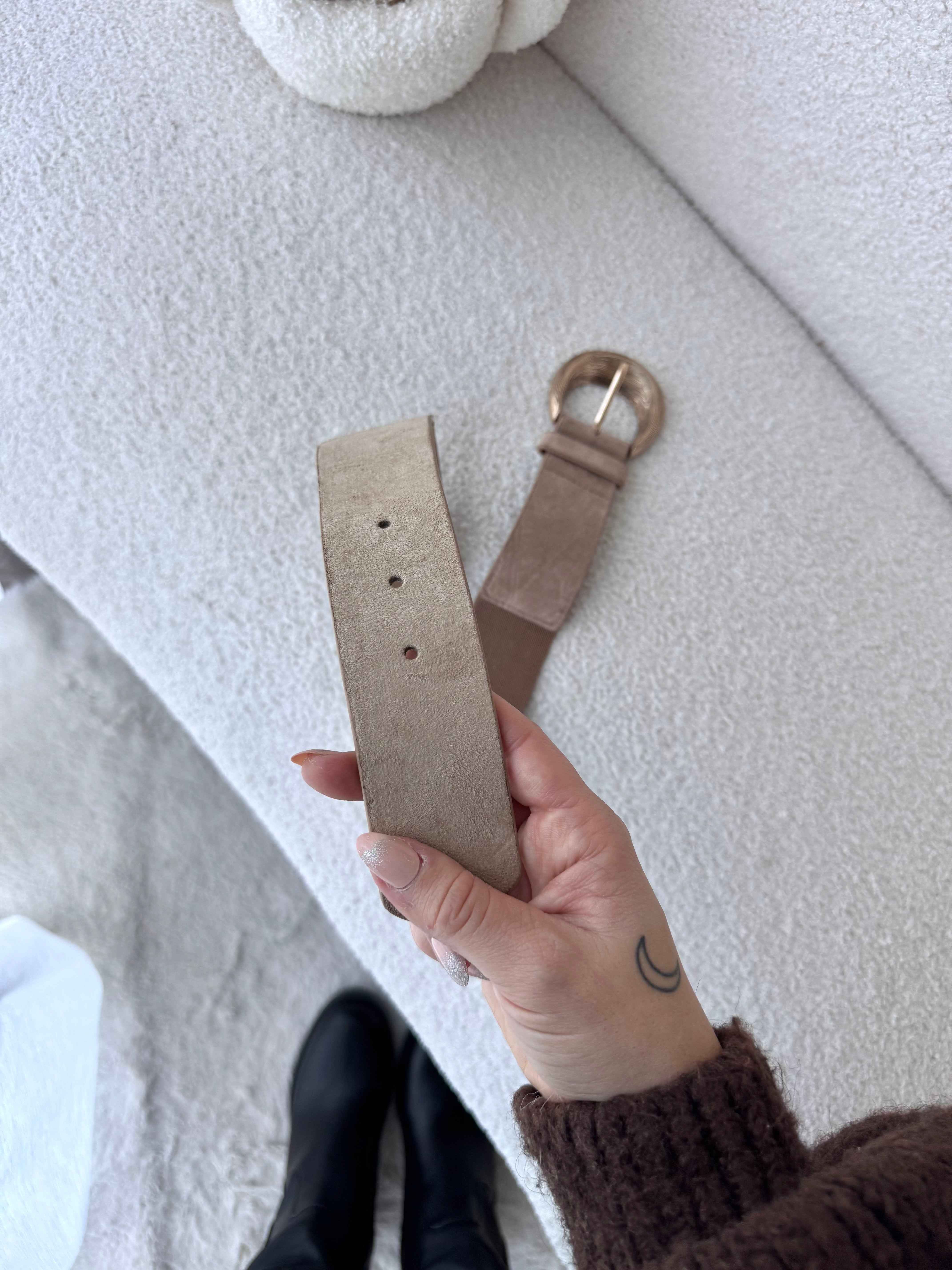 CEINTURE BOUCLE BEIGE