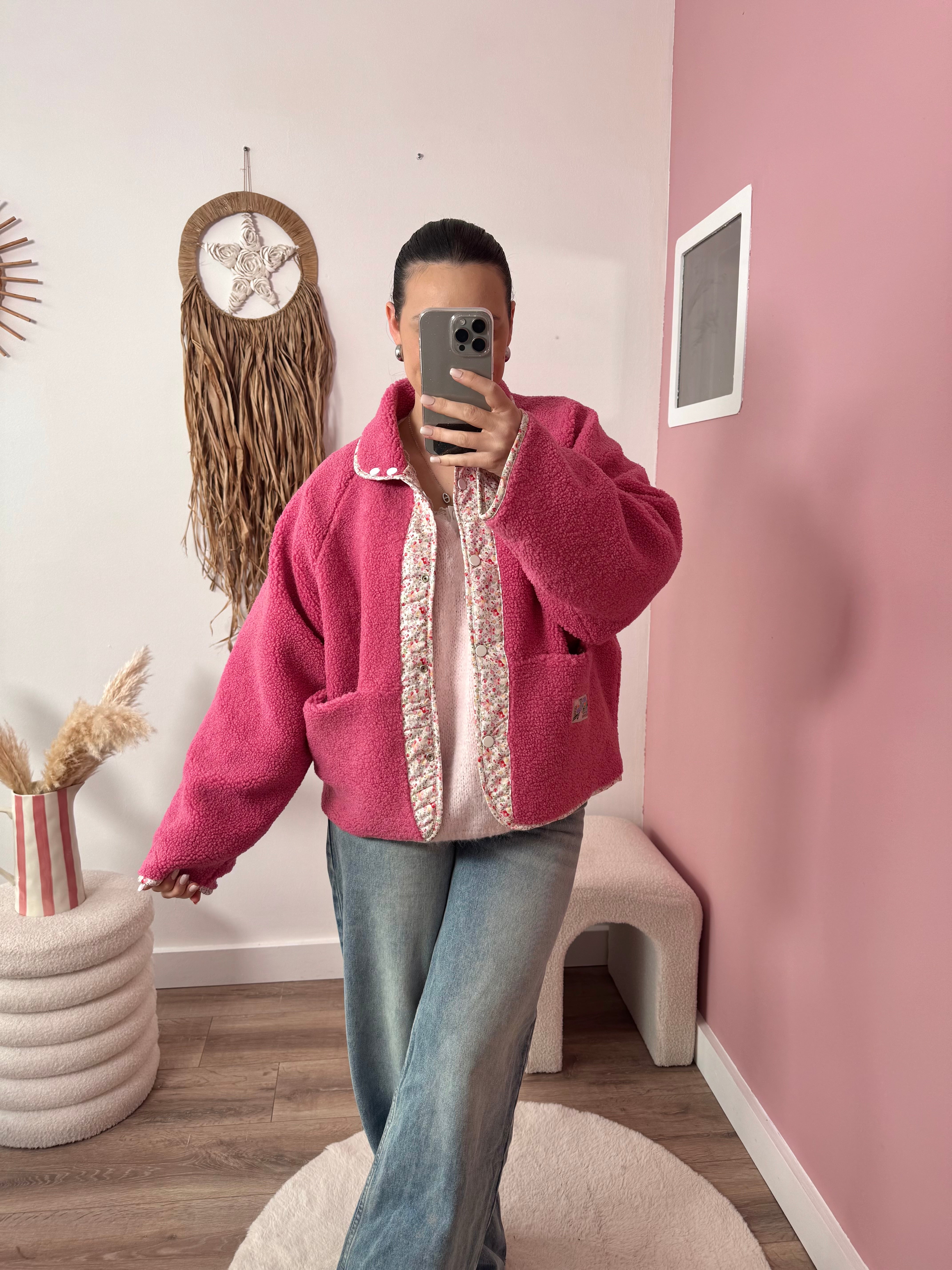 POLAIRE RÉVERSIBLE ROSE