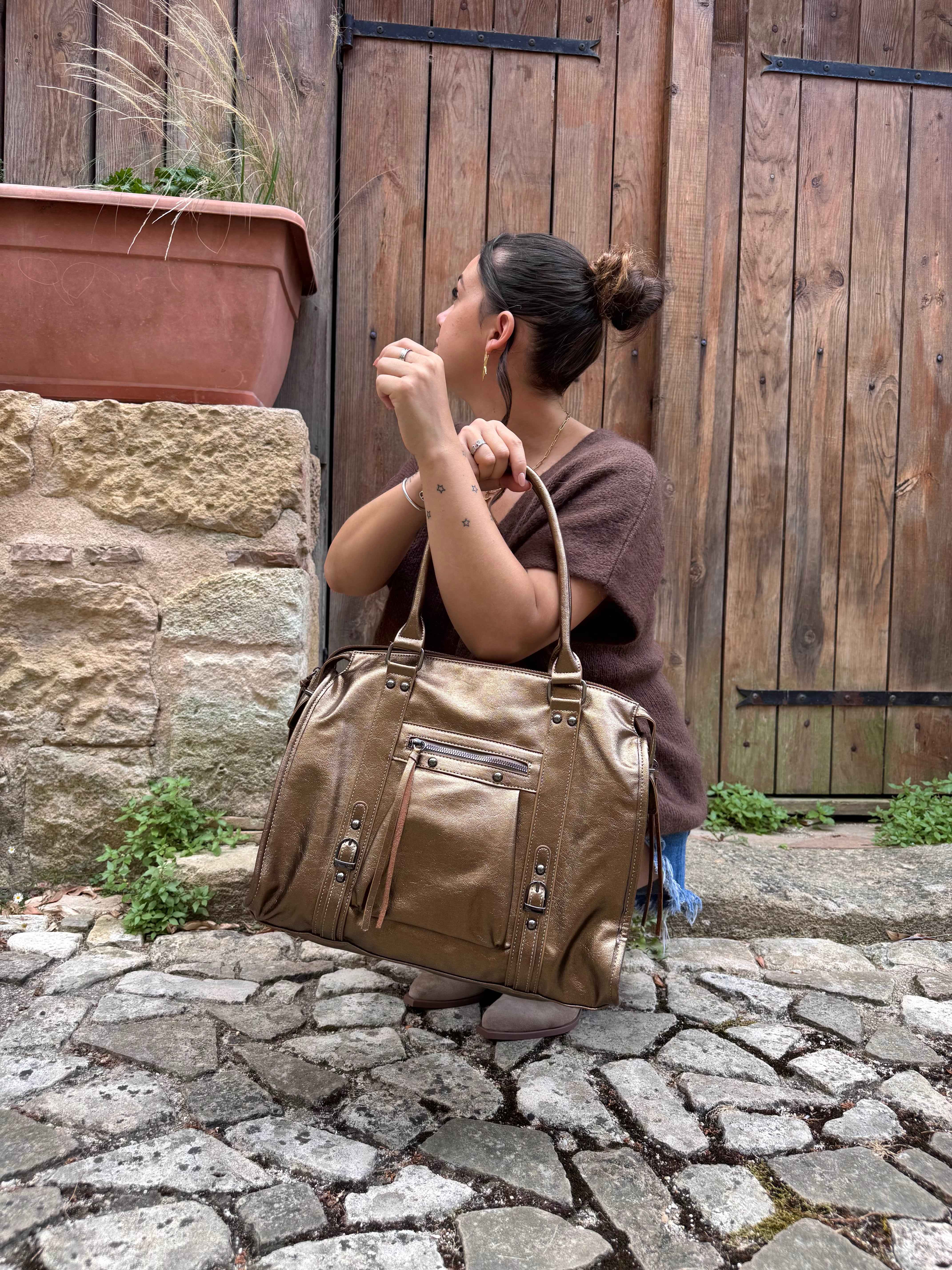 SAC LOUISE XXL BRONZE