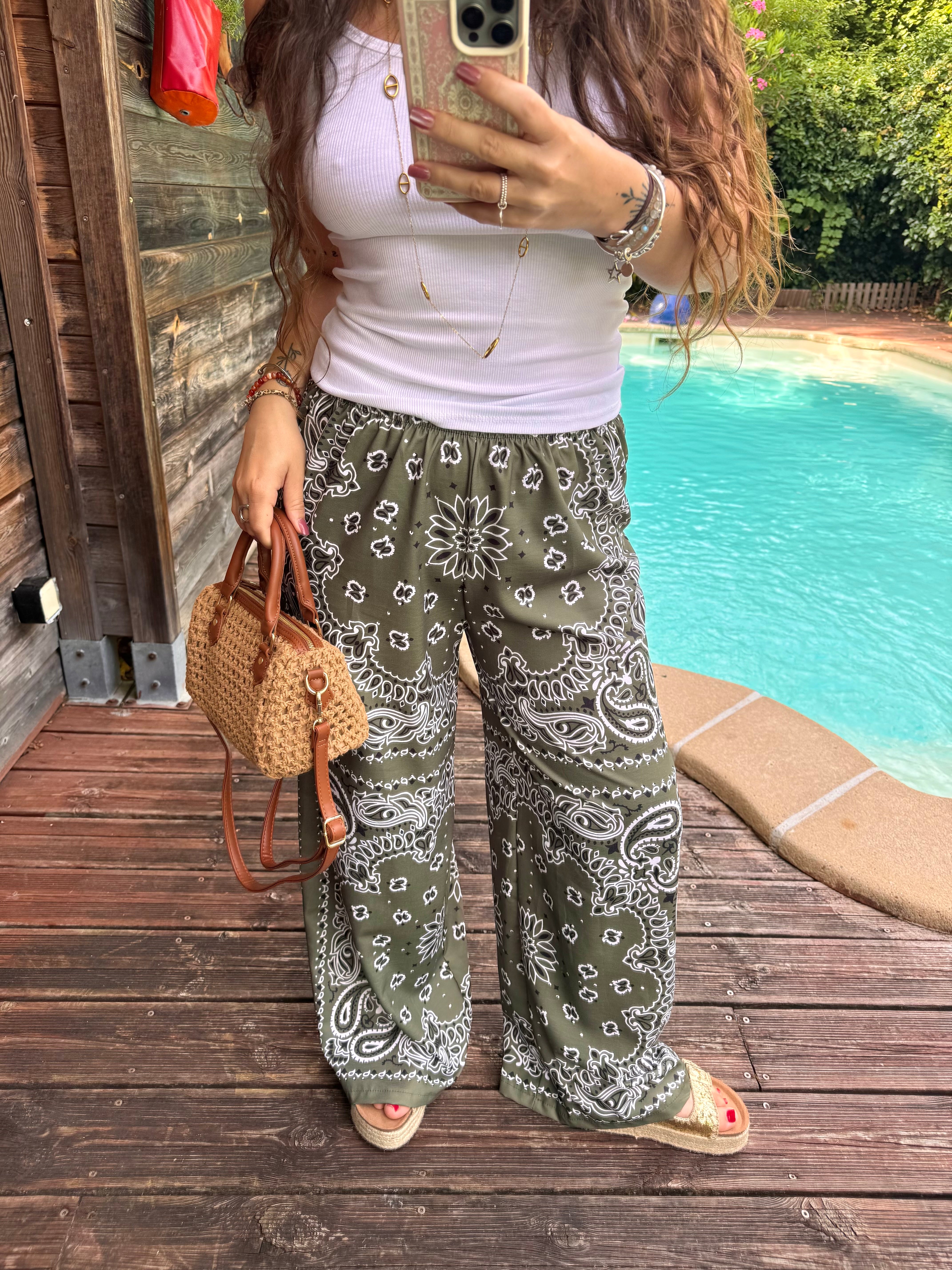 PANTALON BANDANA KAKI