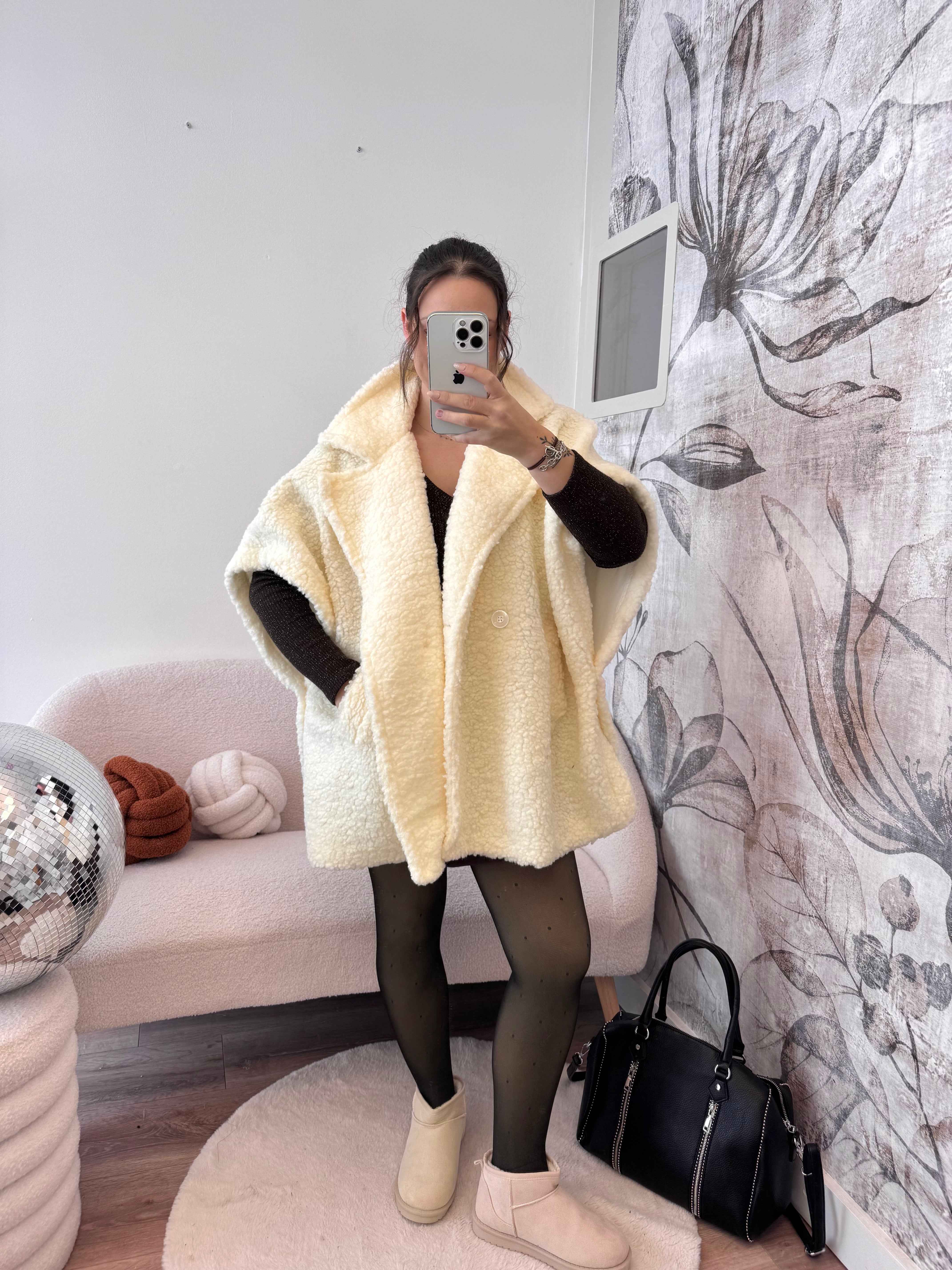 GILET MOUMOUTE SANS MANCHE BEIGE