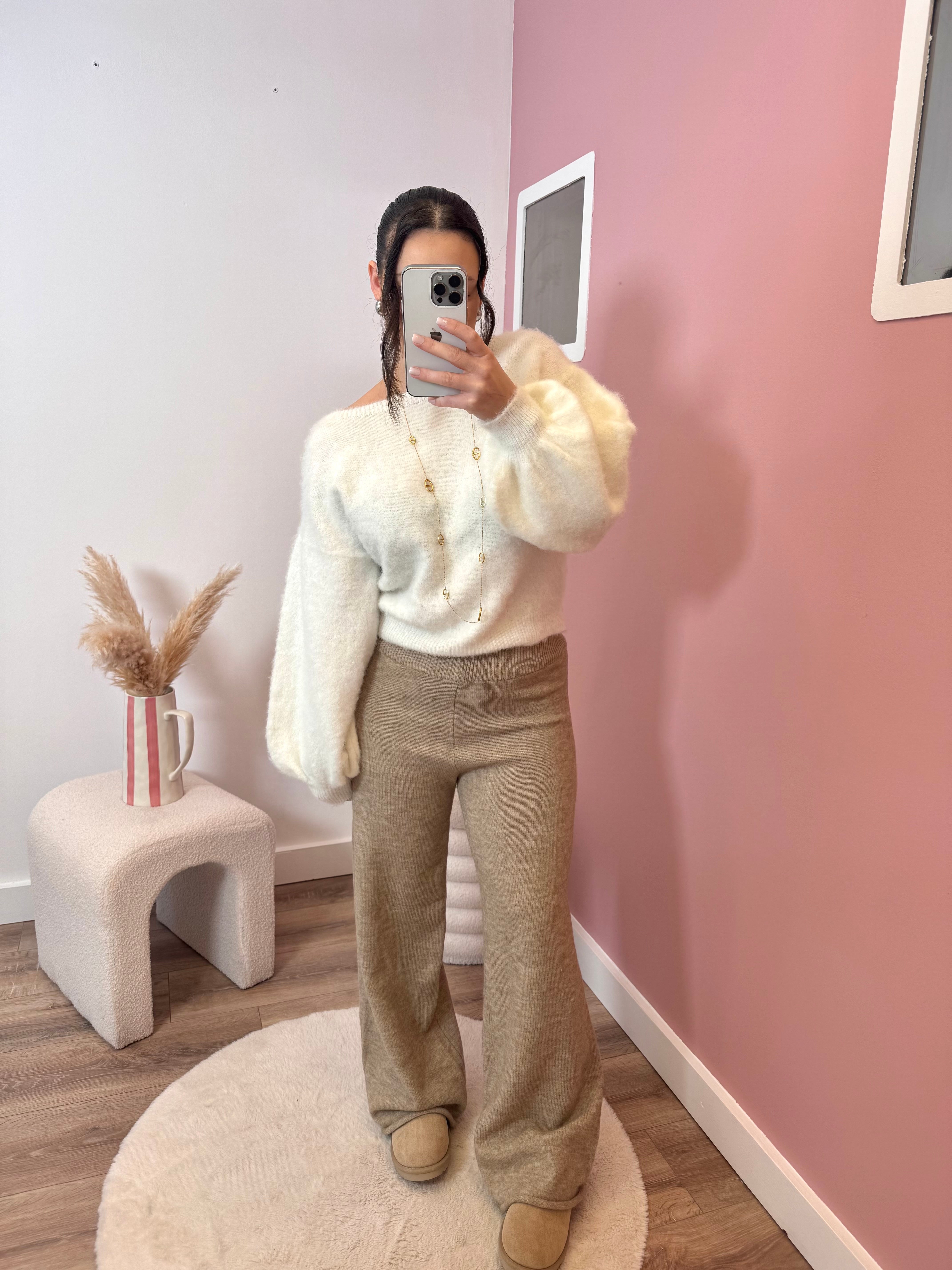 PANTALON COSY TAUPE