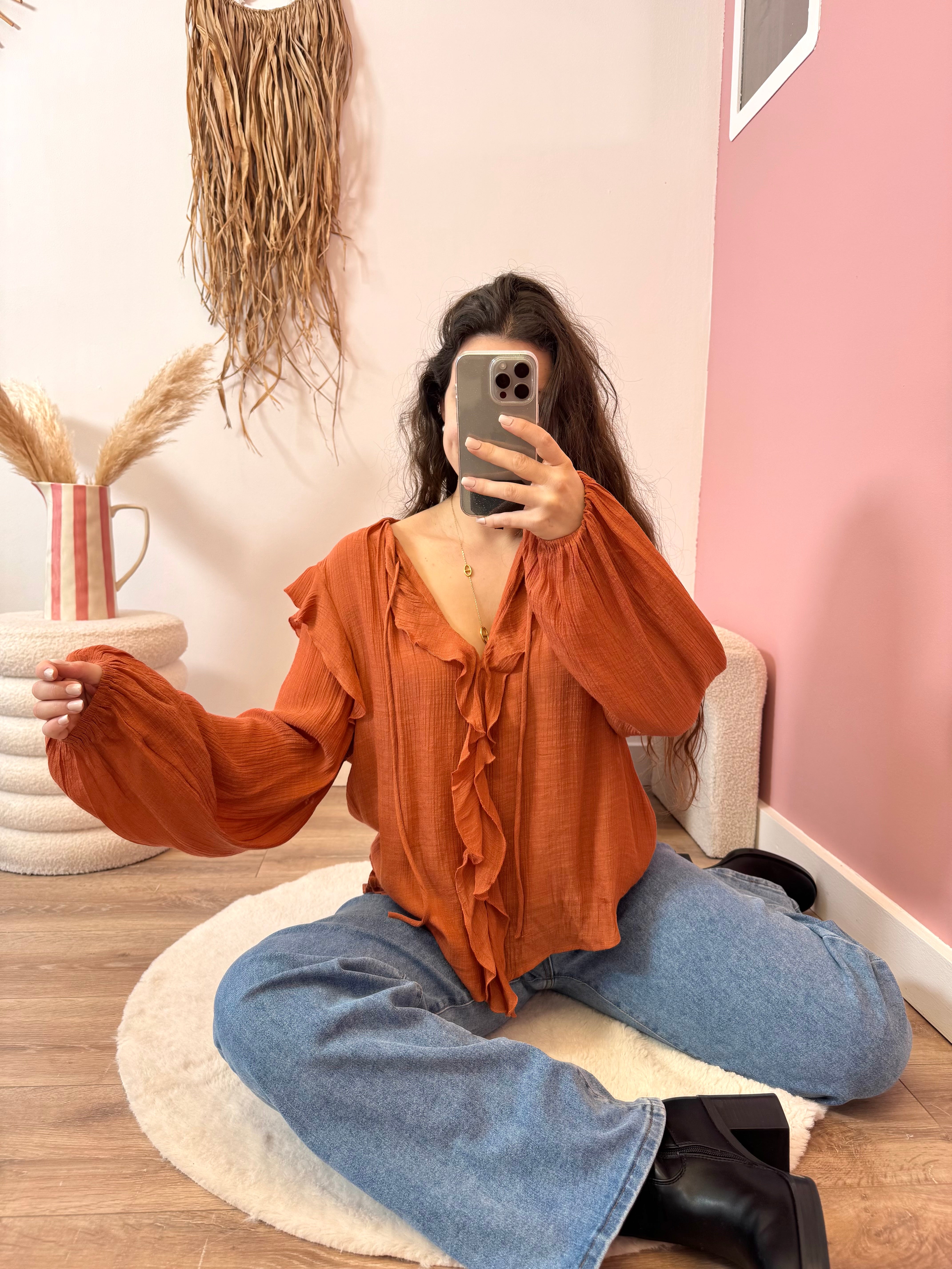 BLOUSE SOLEIL TERRACOTTA