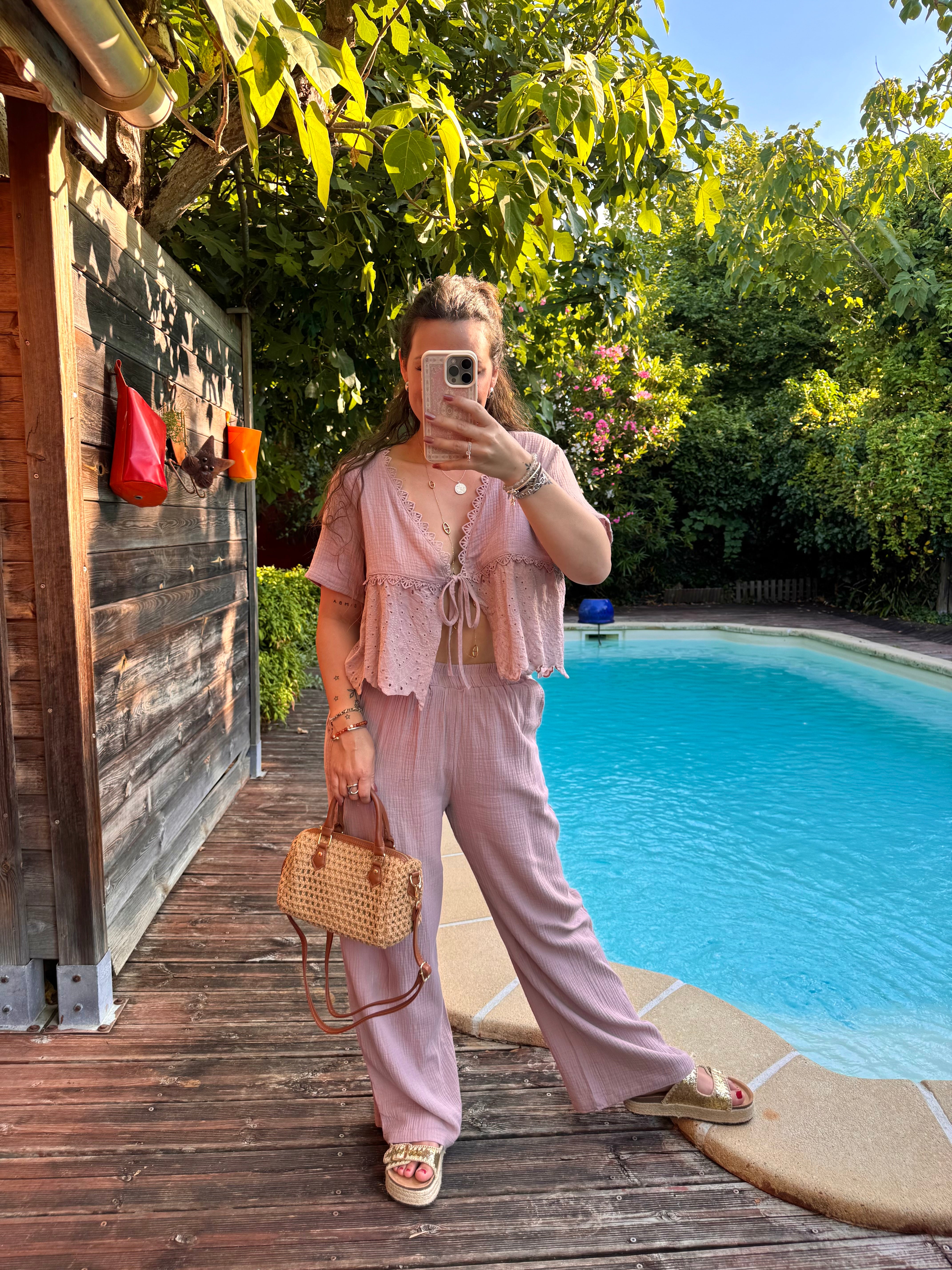 ENSEMBLE VIEUX ROSE
