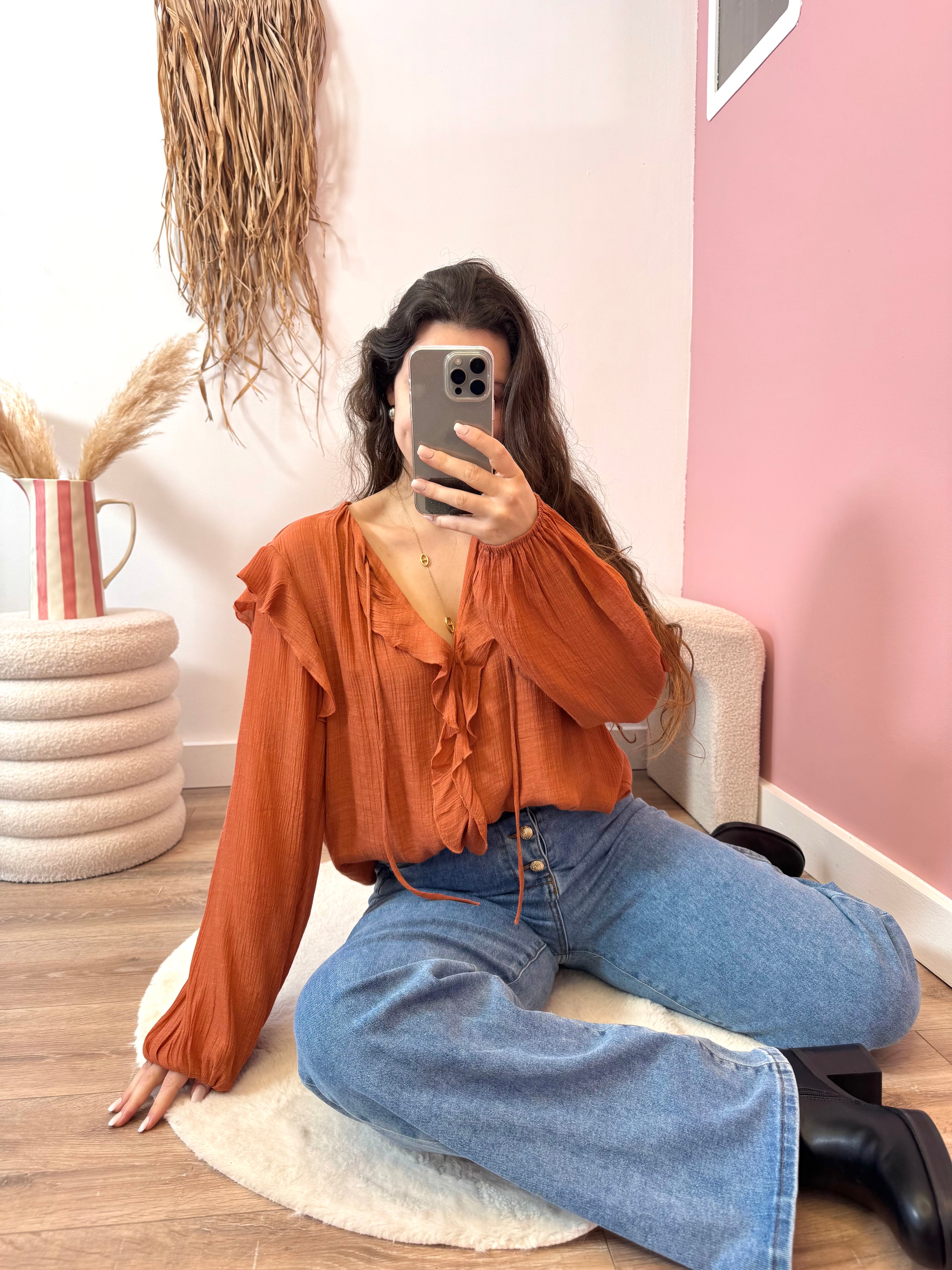 BLOUSE SOLEIL TERRACOTTA