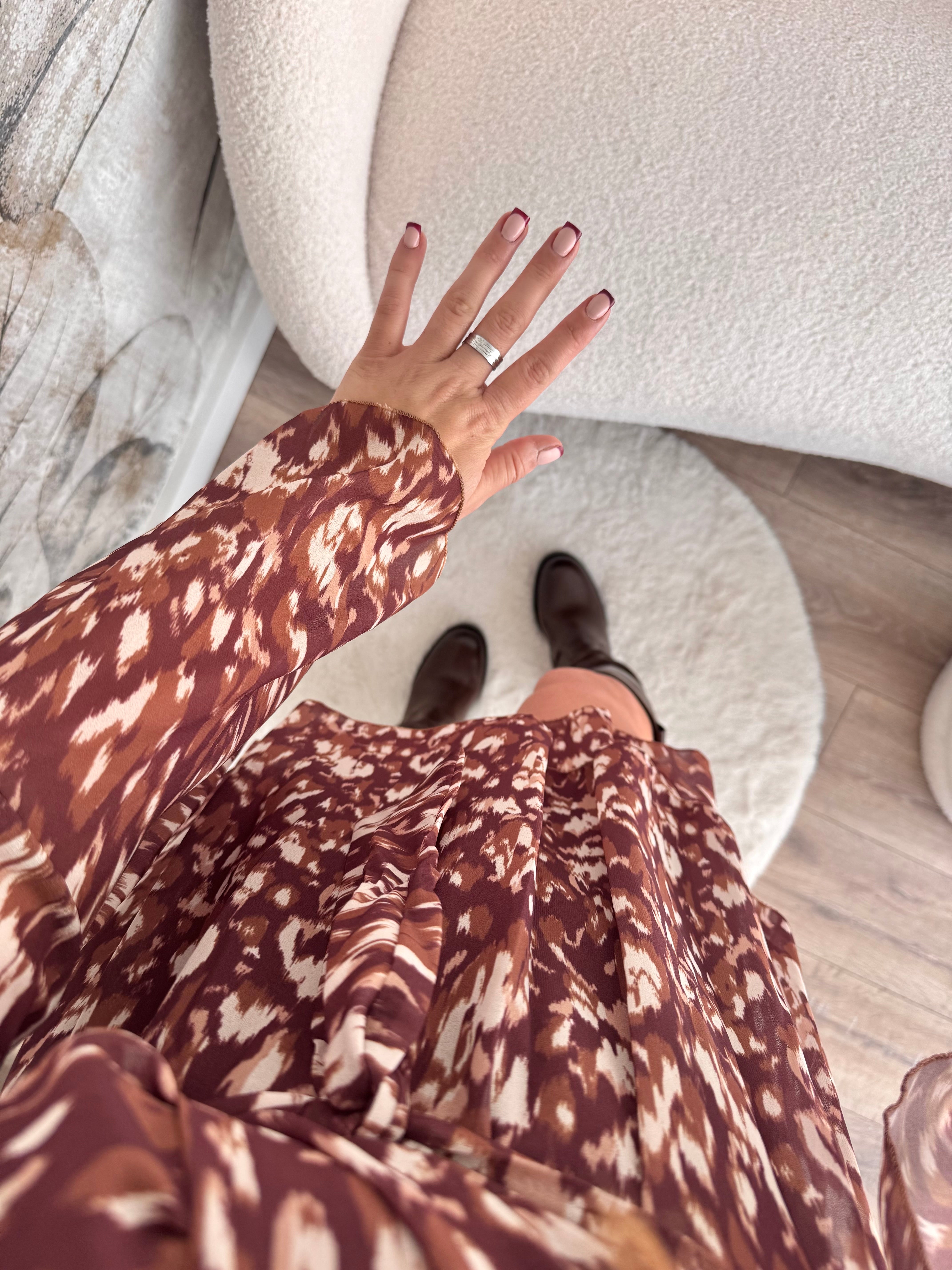 ROBE COURTE MARRON
