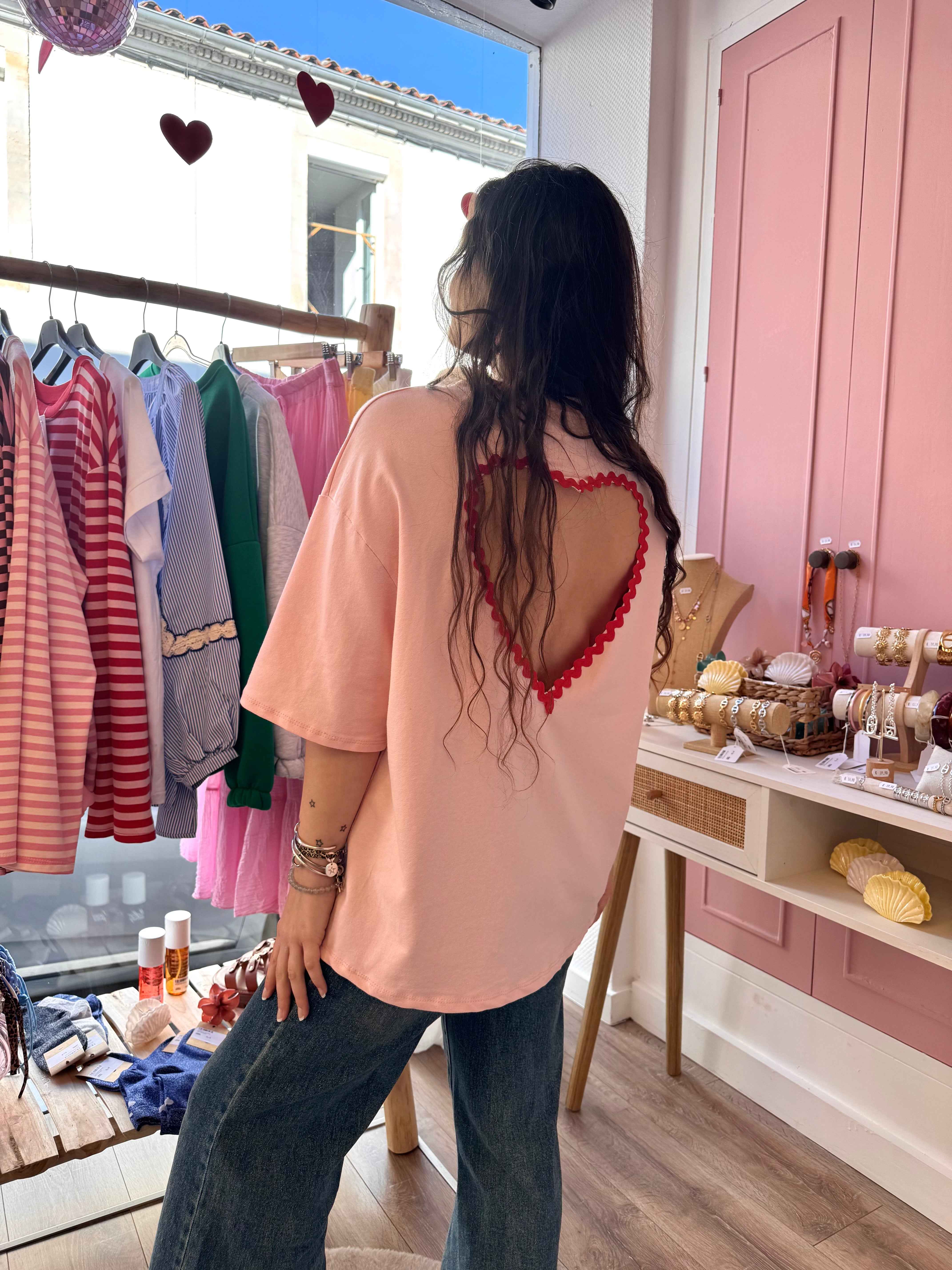 T-SHIRT COUP DE CŒUR ROSE