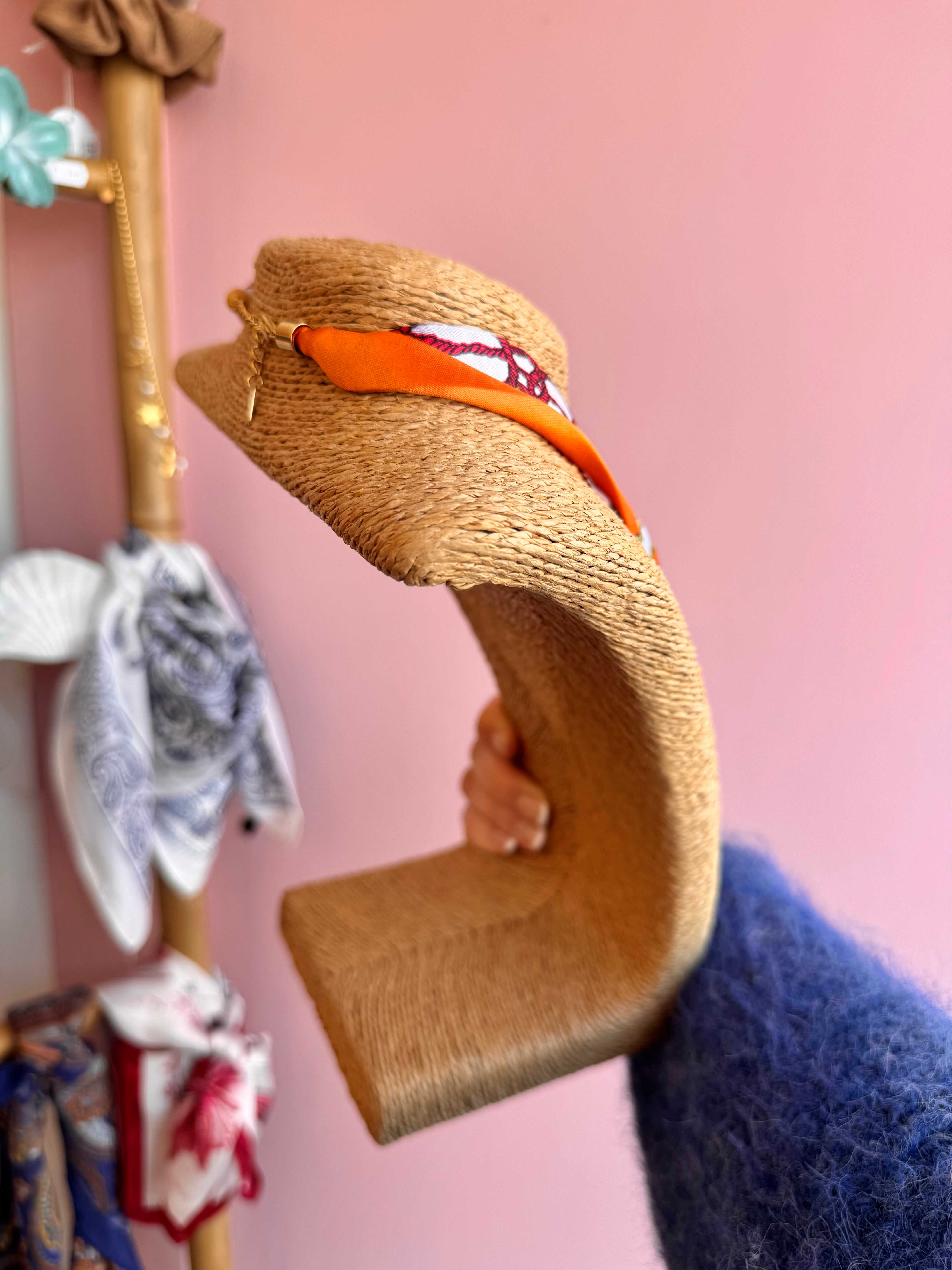 COLLIER FOULARD ORANGE