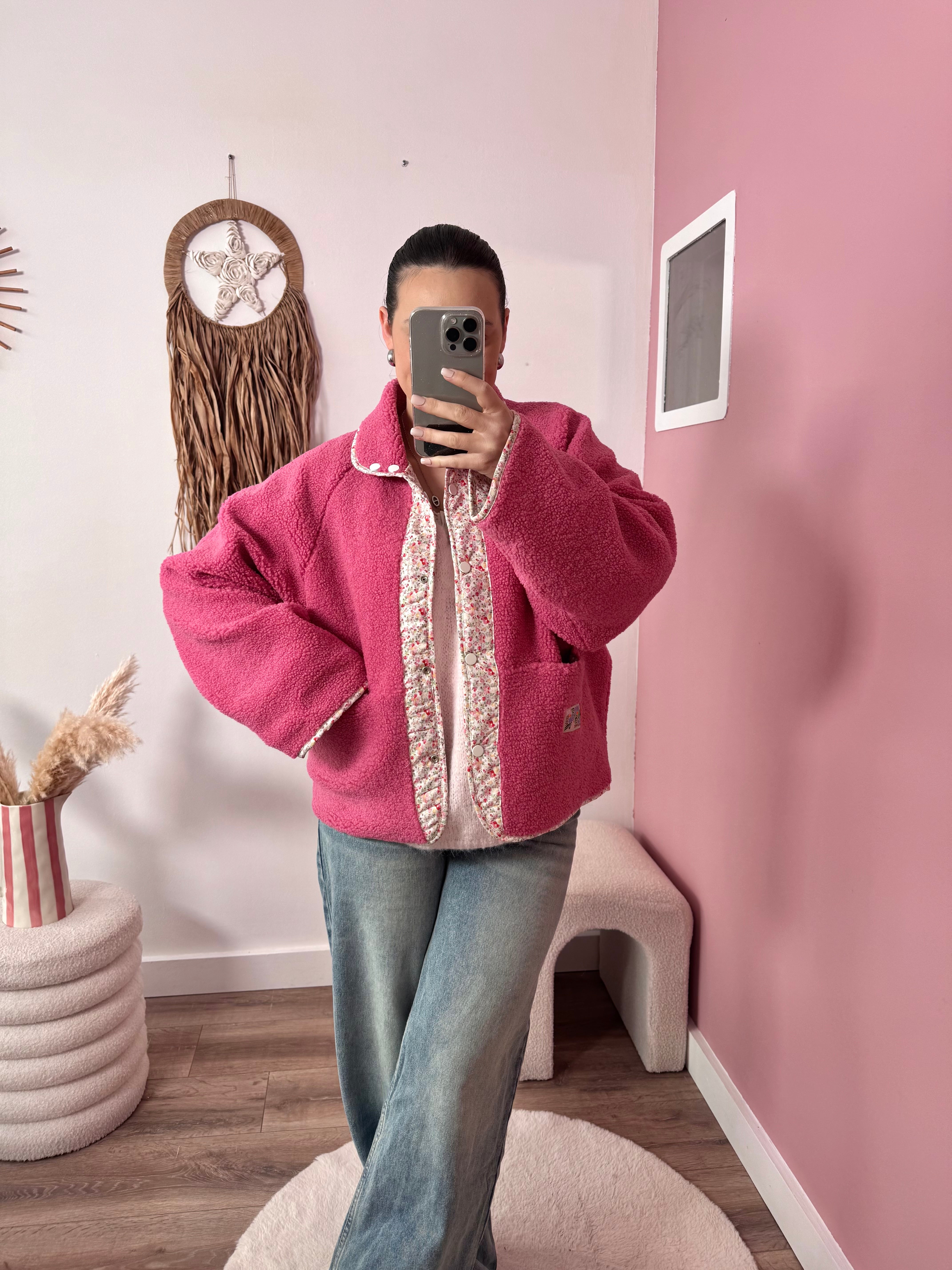 POLAIRE RÉVERSIBLE ROSE