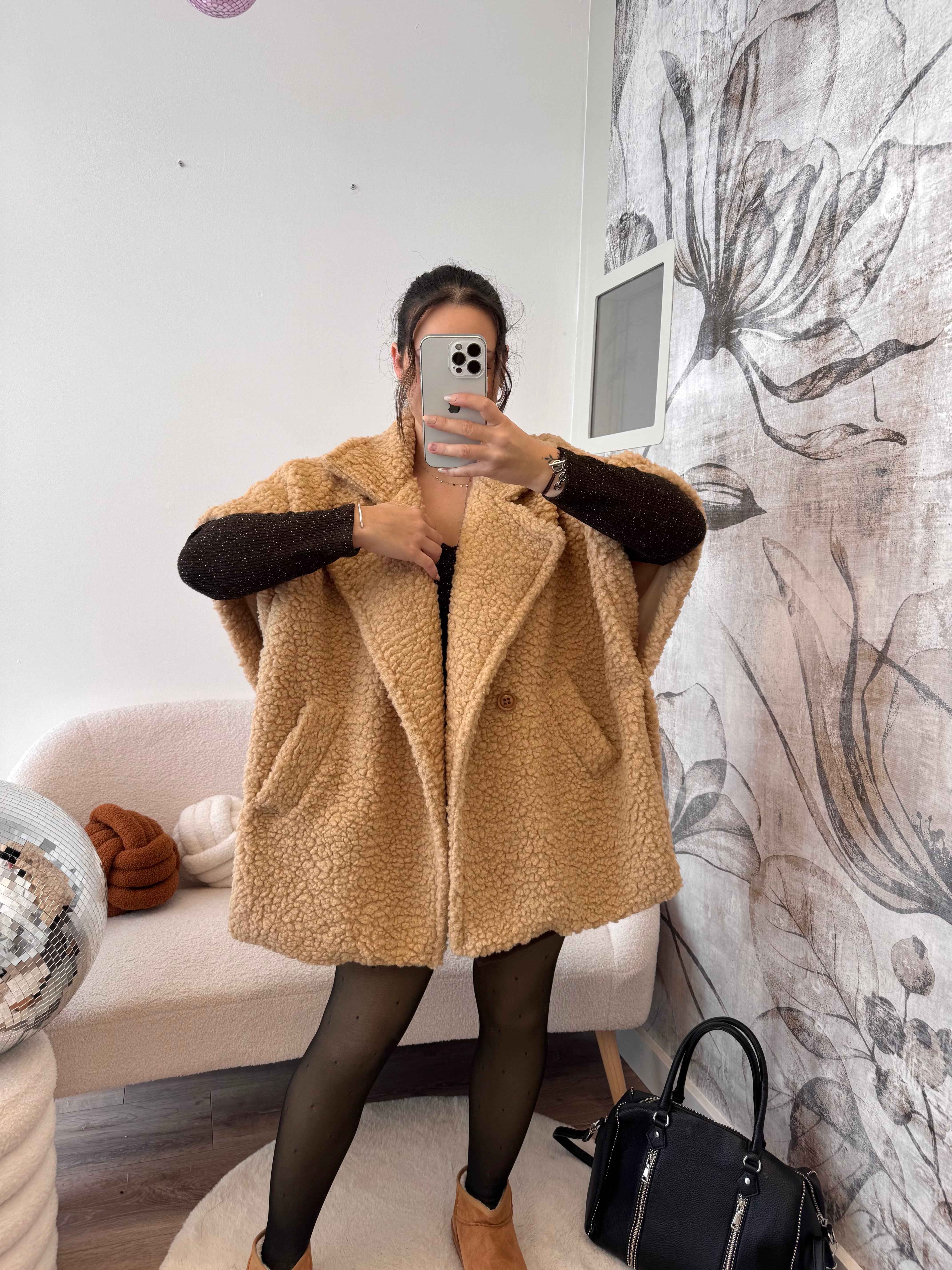 GILET MOUMOUTE SANS MANCHE CAMEL