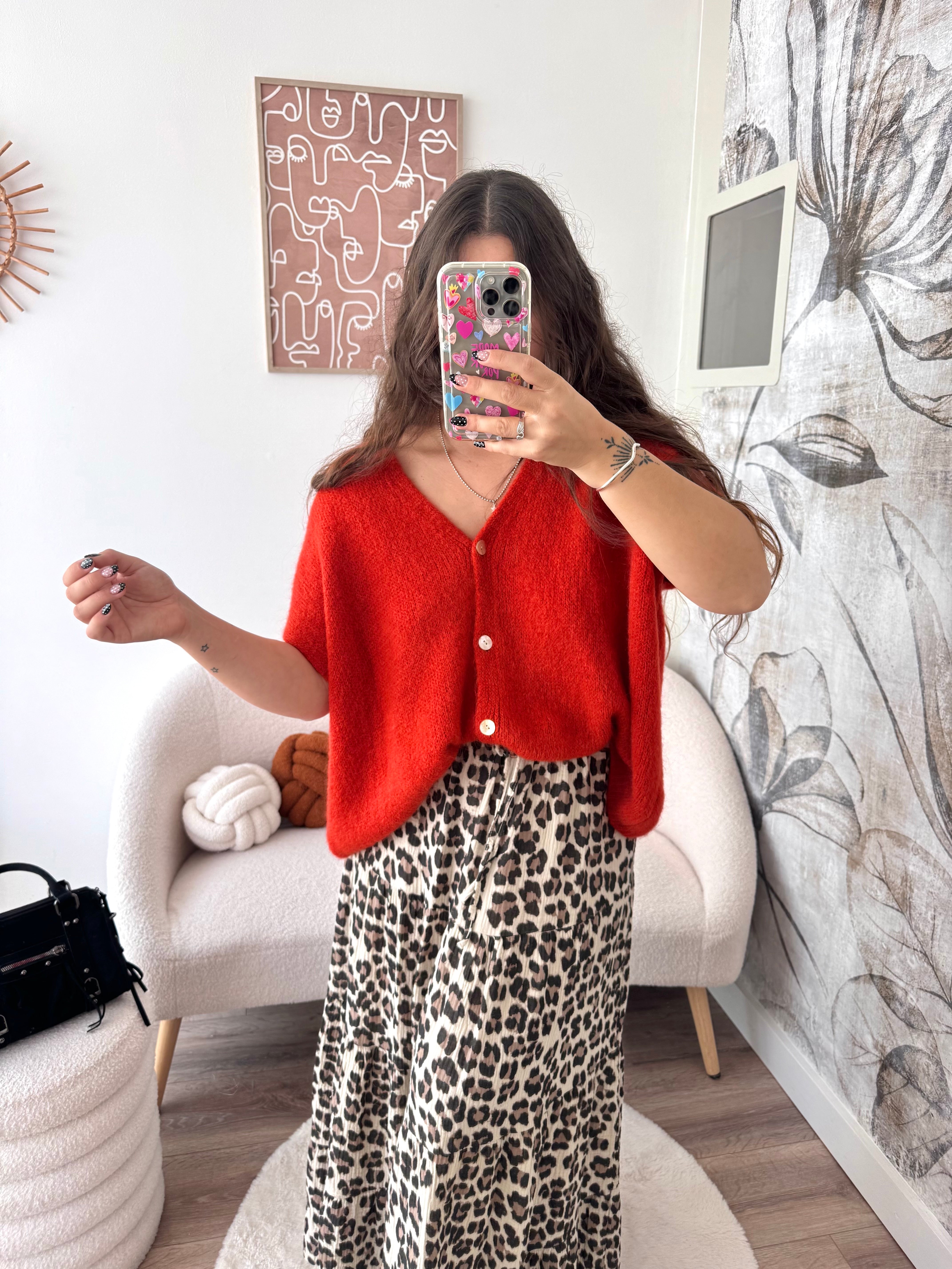 GILET SANS MANCHE BRIQUE