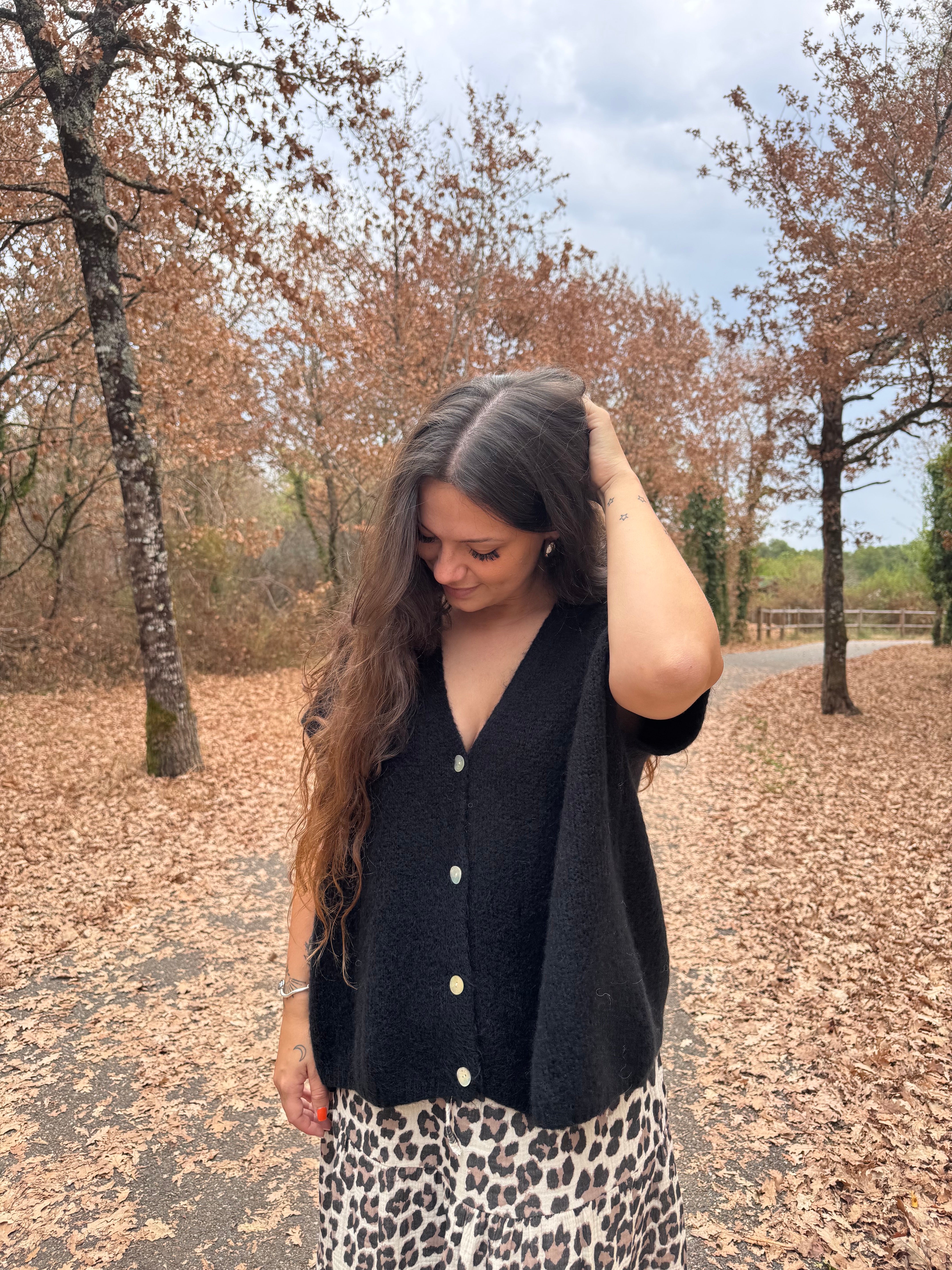 GILET SANS MANCHE NOIR
