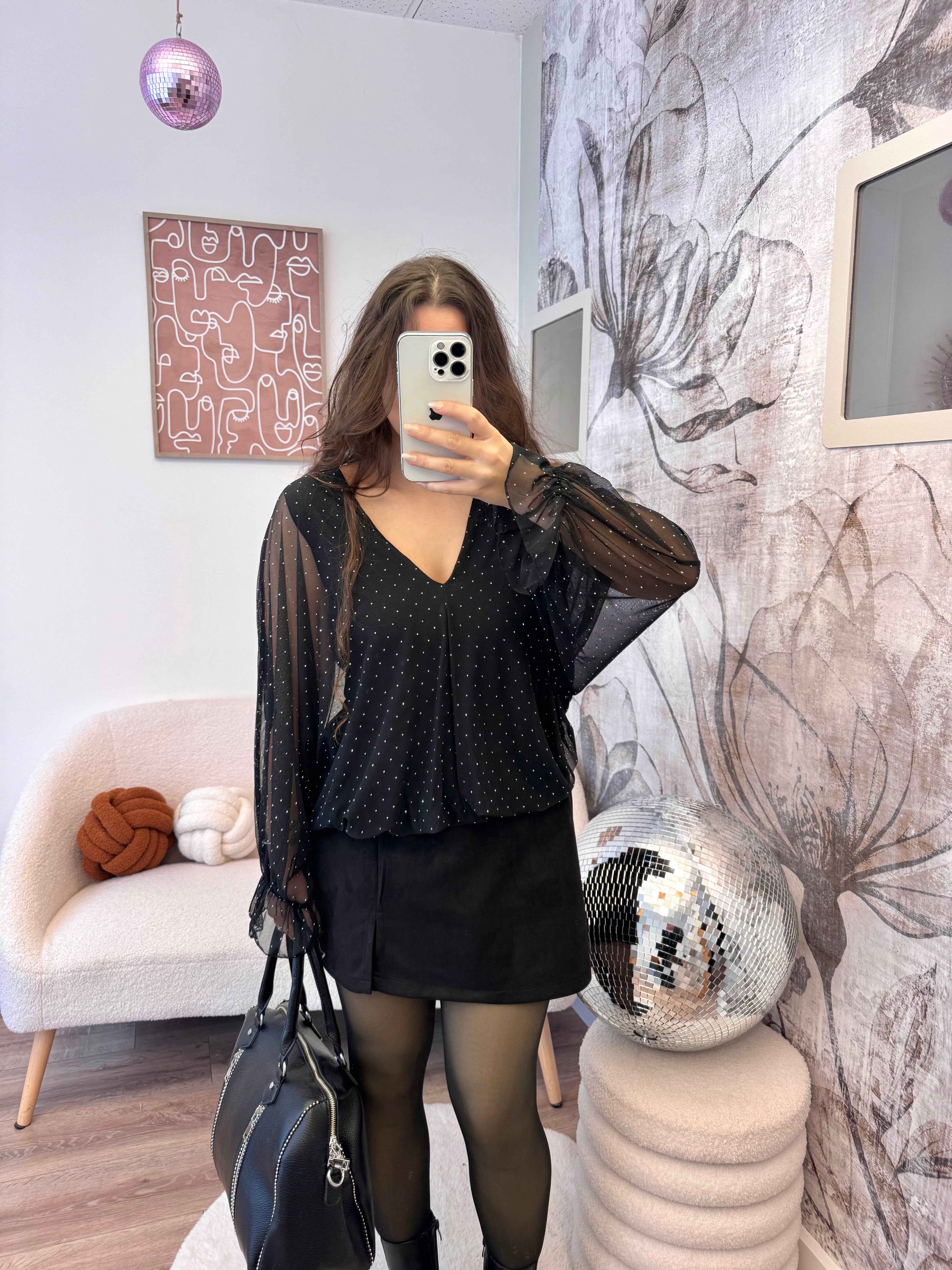 BLOUSE STRASS