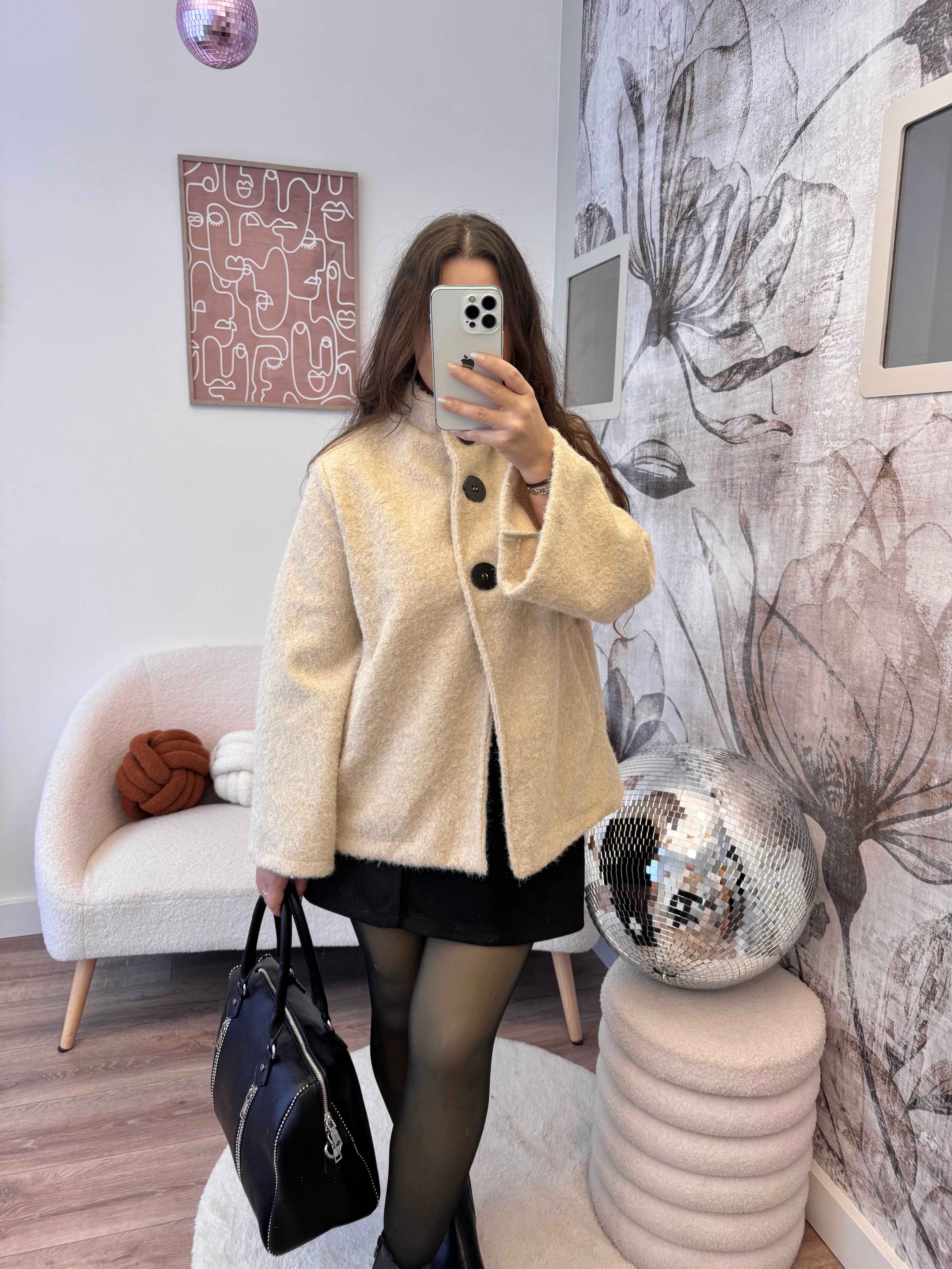 VESTE PALOMA BEIGE 100% COTON