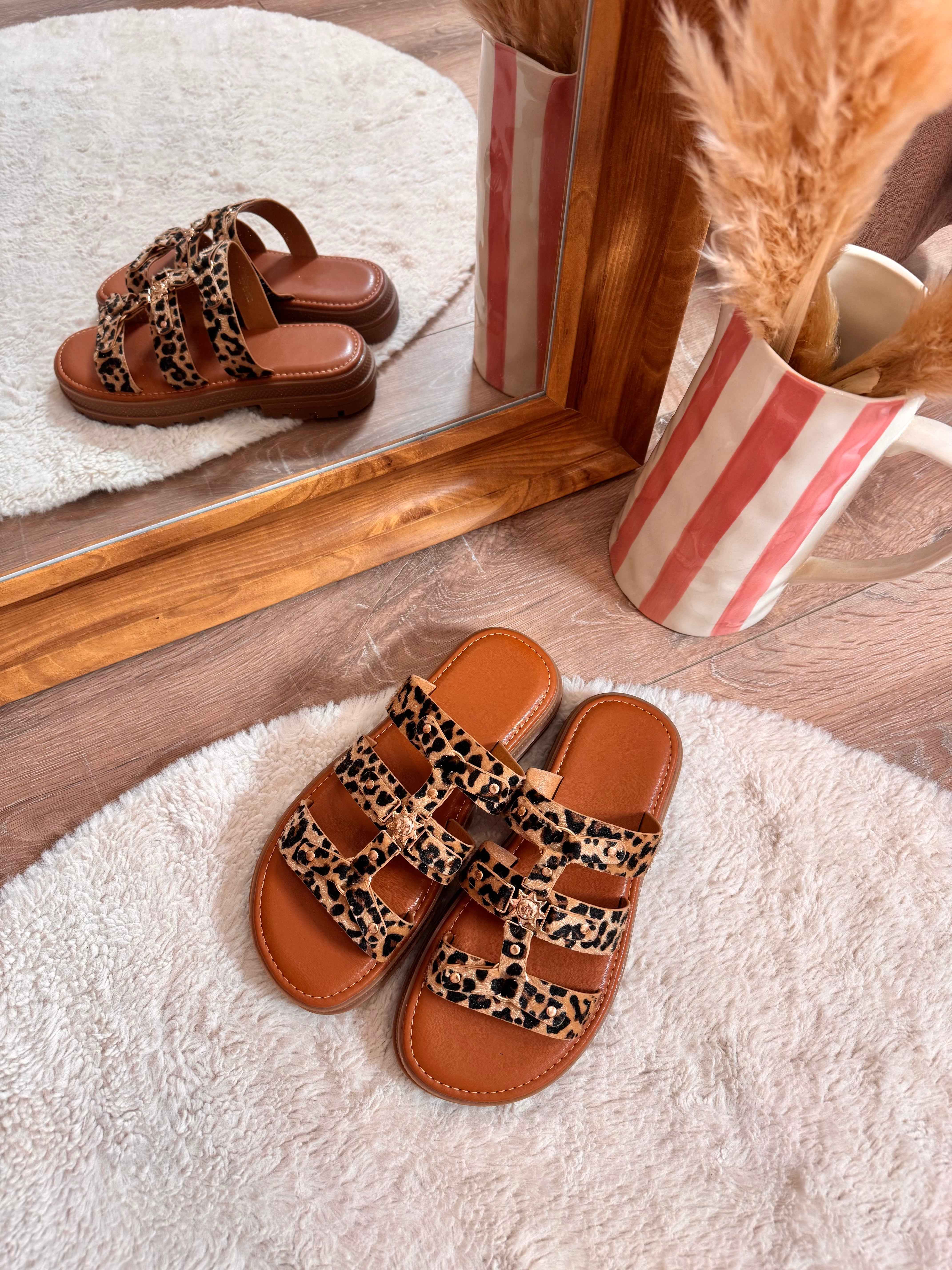 SANDALES LÉOPARD SOLEIL