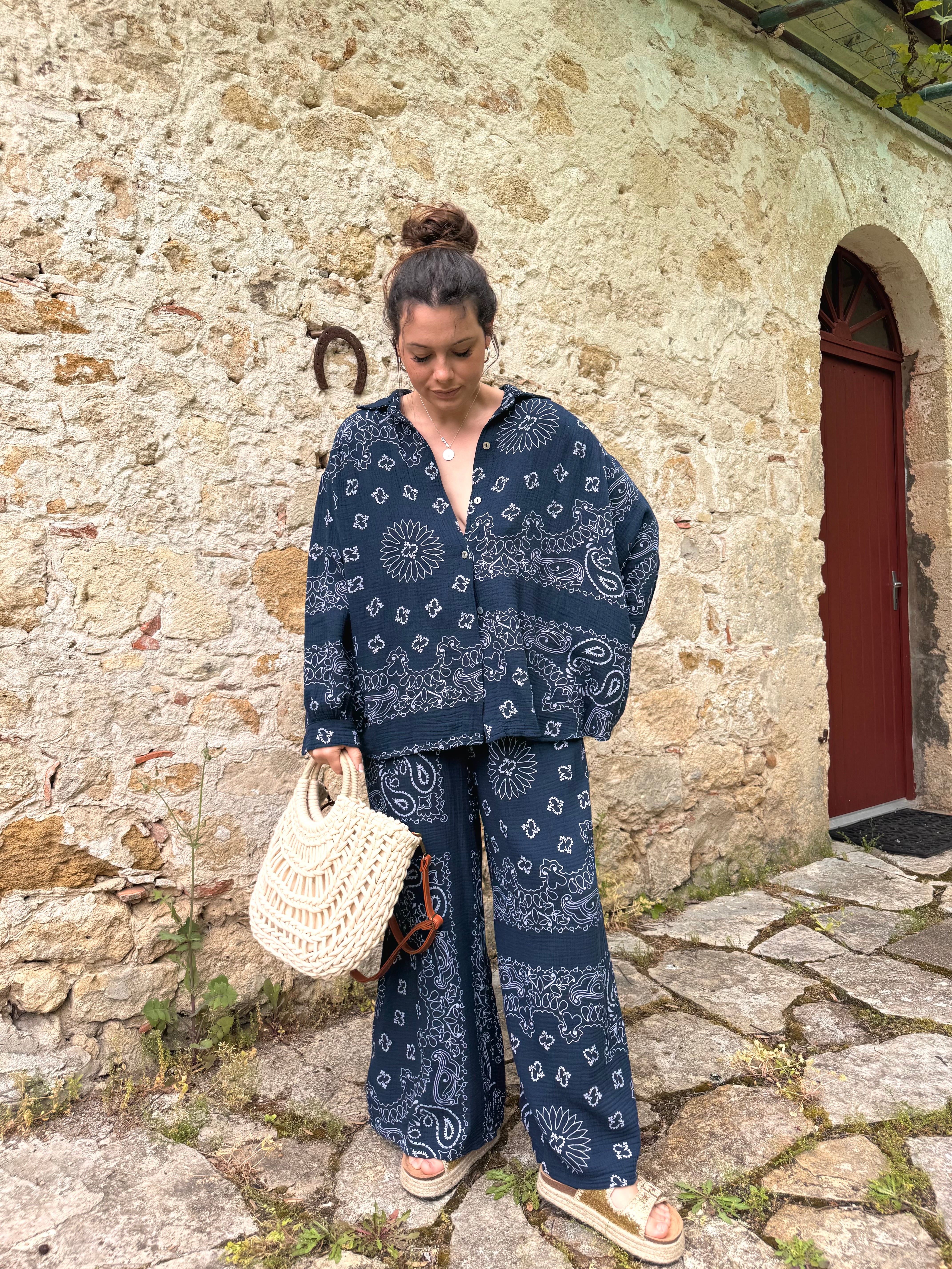 ENSEMBLE BOHÈME BLEU MARINE