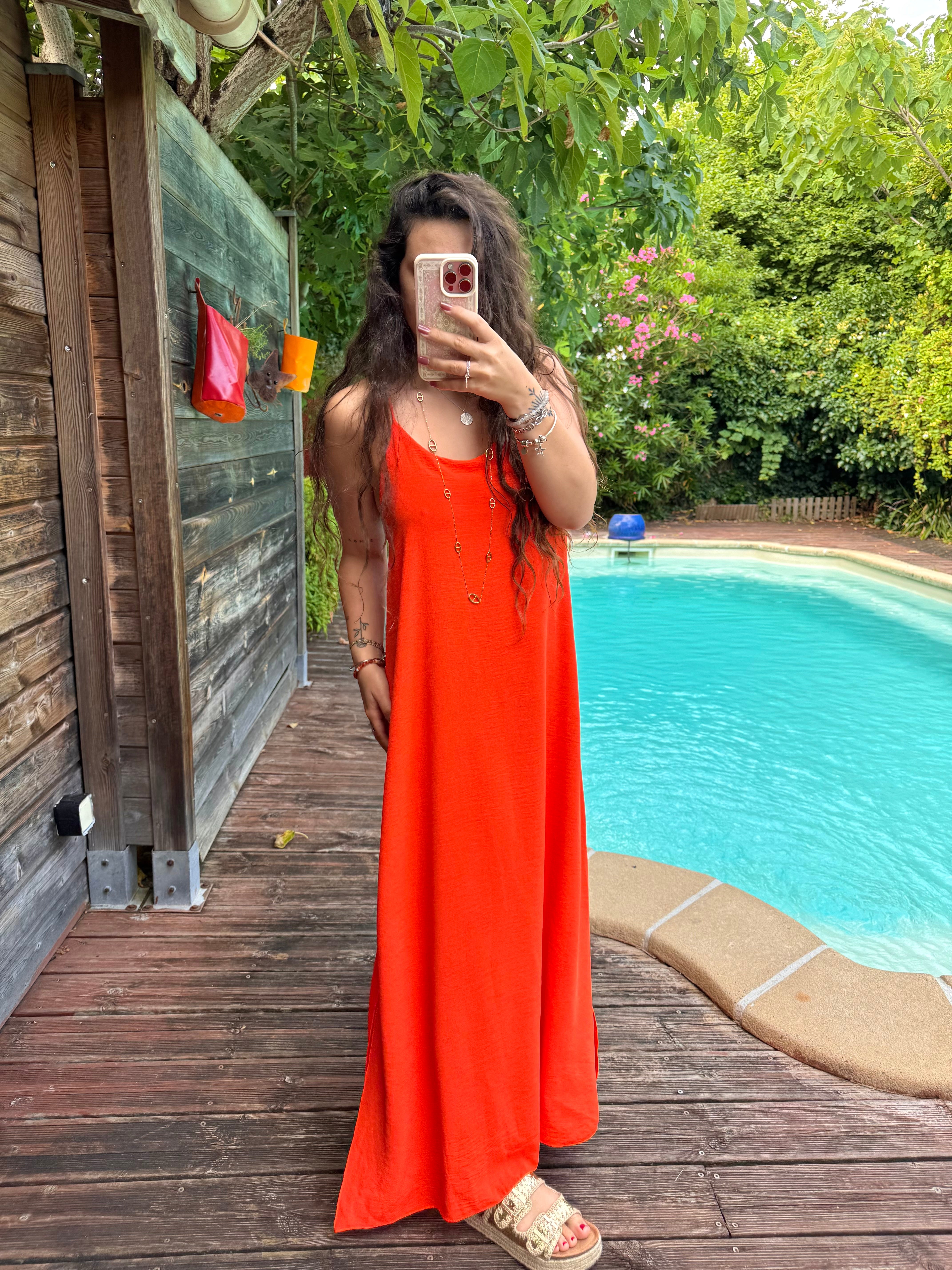 ROBE FLUIDE ORANGE