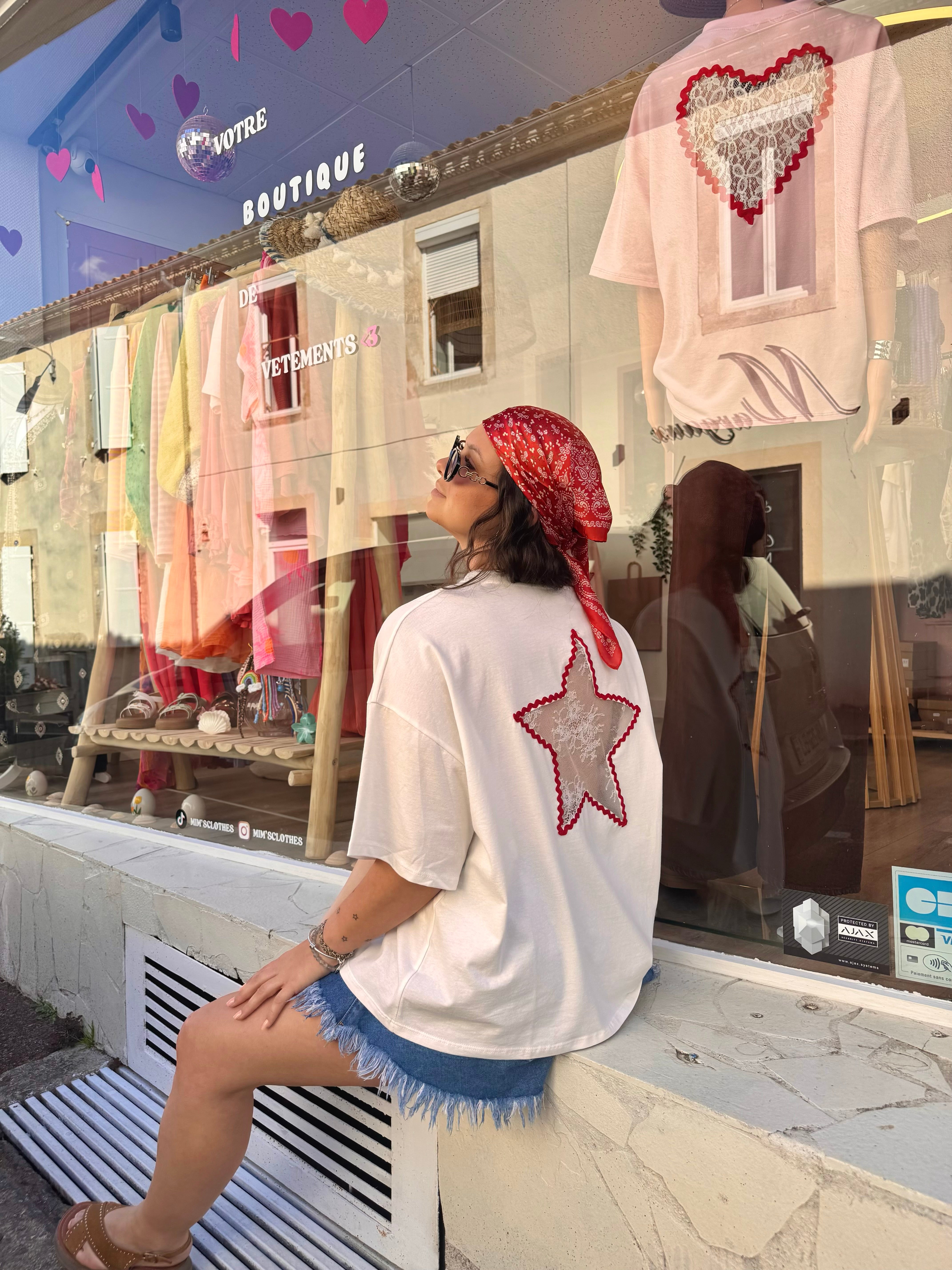 T-SHIRT ÉTOILE BLANC