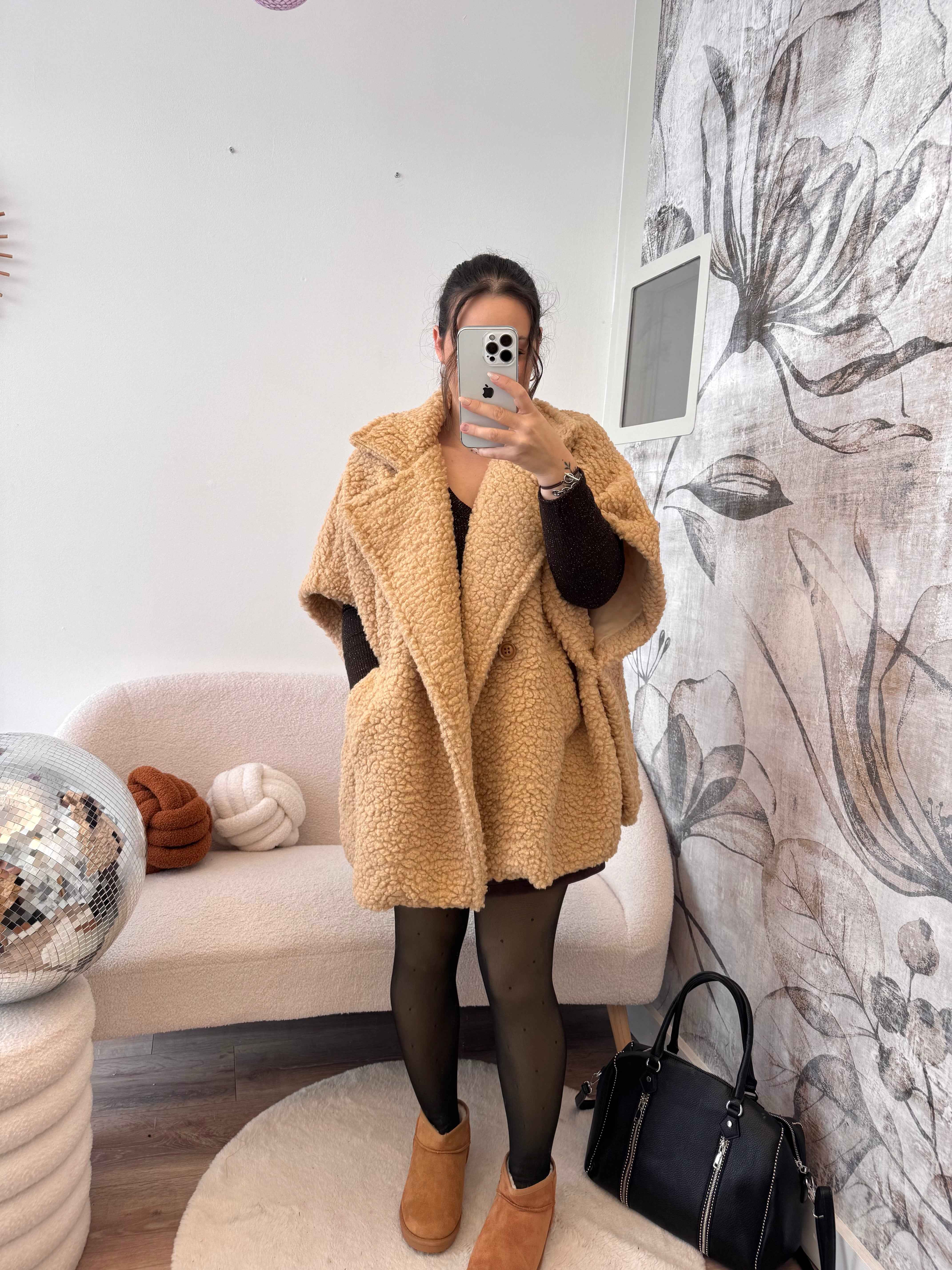 GILET MOUMOUTE SANS MANCHE CAMEL