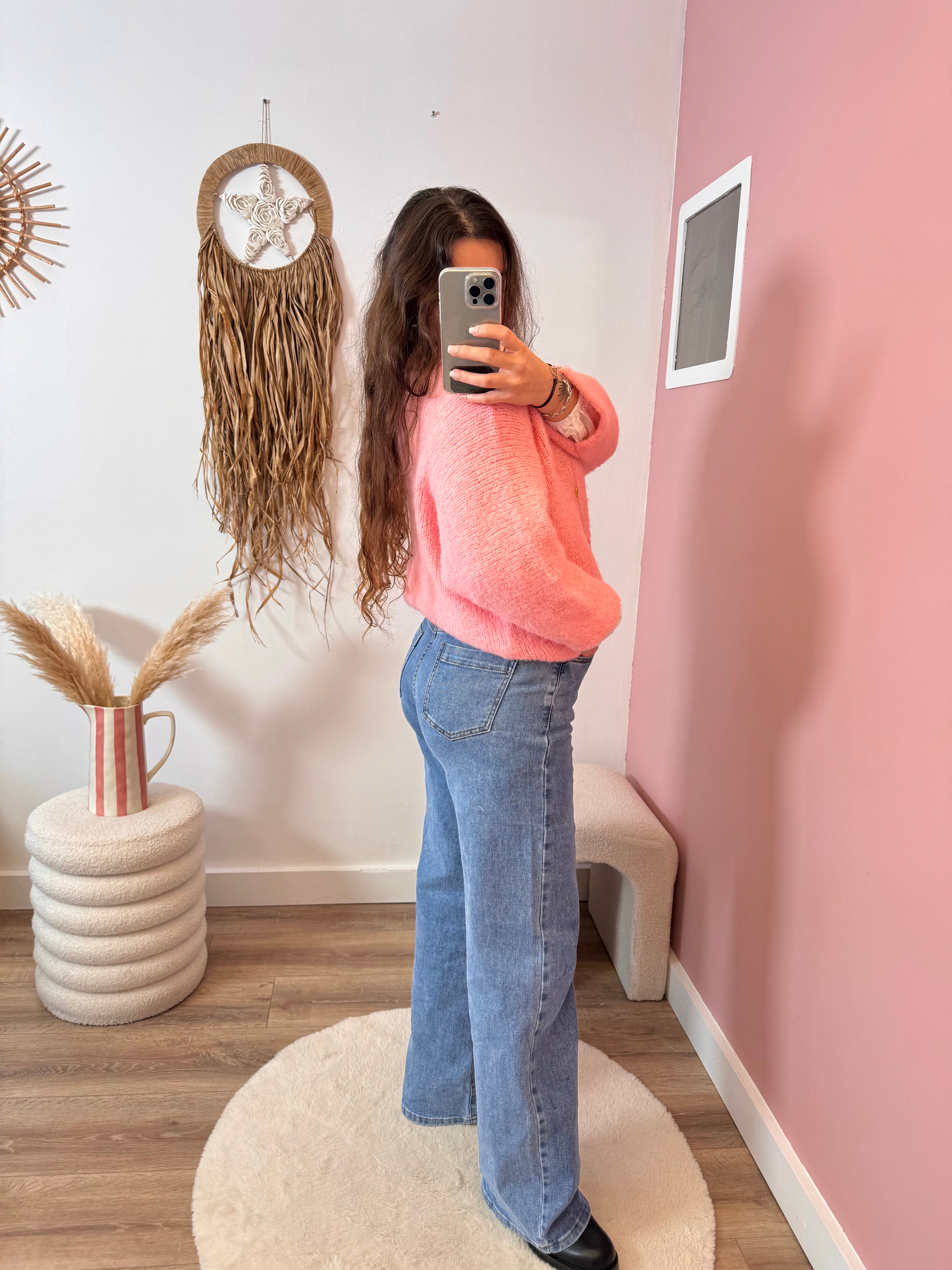 PANTALON BLEU ÉLASTIQUE