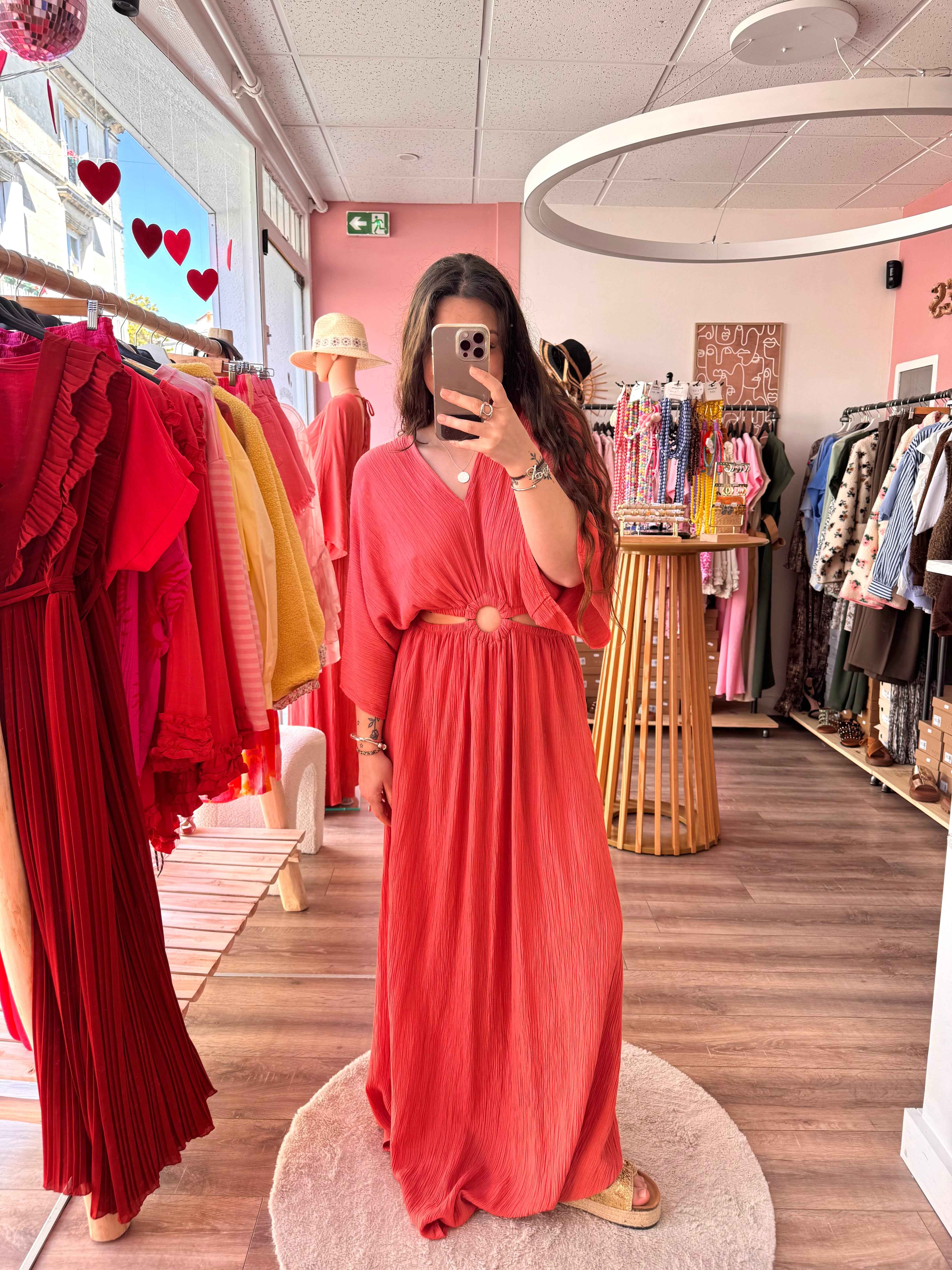 ROBE LONGUE CORAIL
