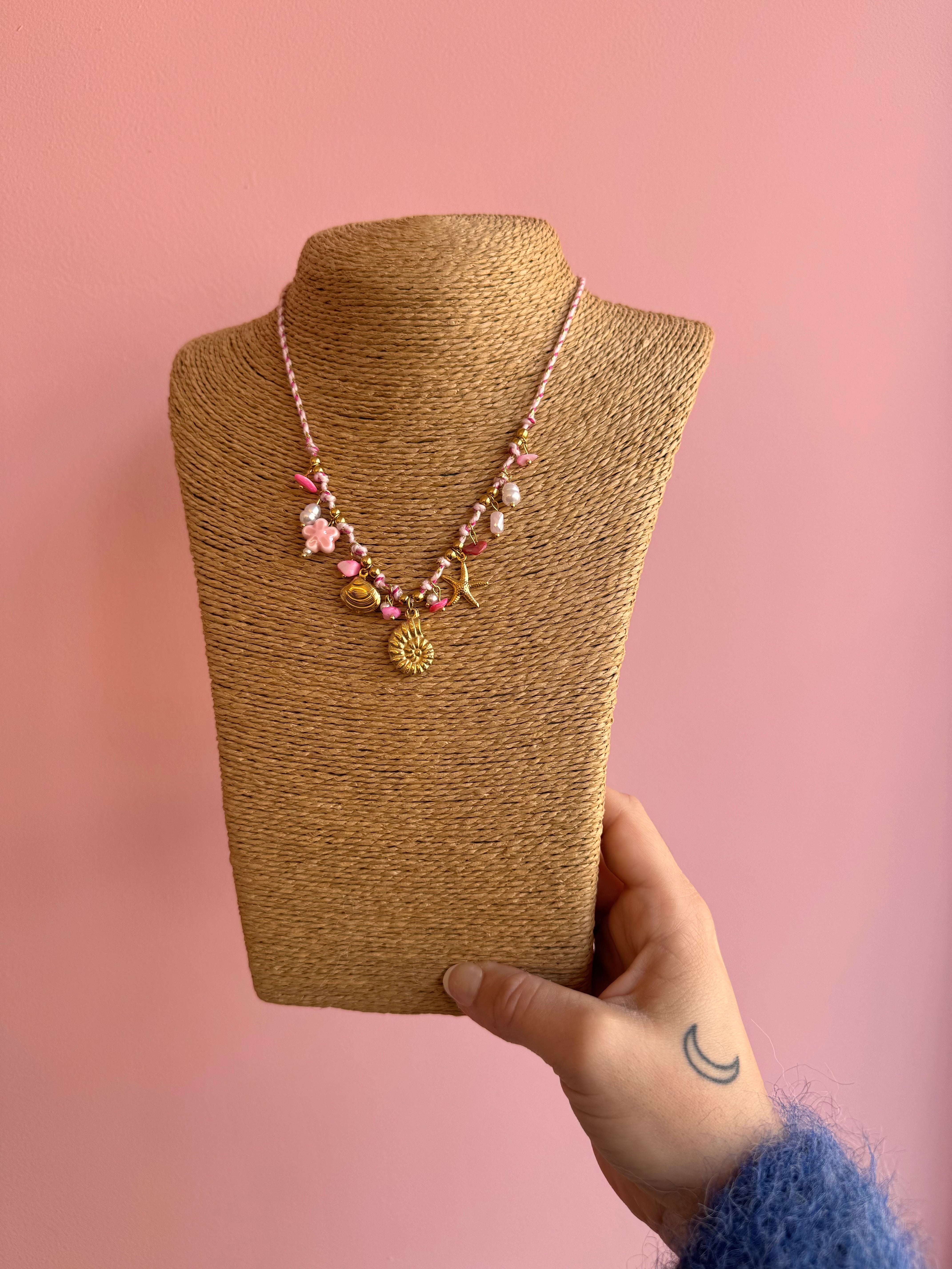 COLLIER COQUILLAGE ROSE