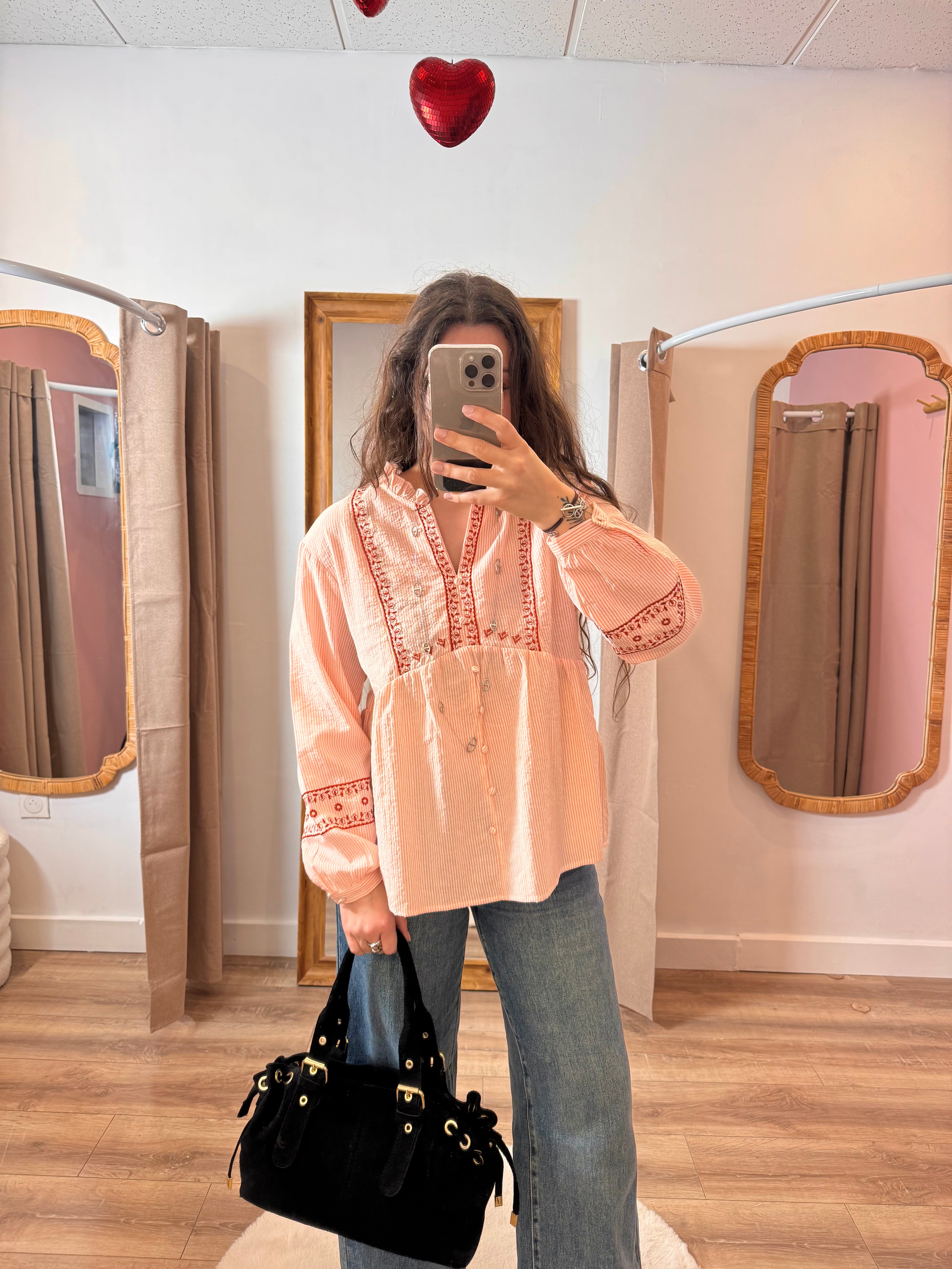 BLOUSE ROSE BOHÈME