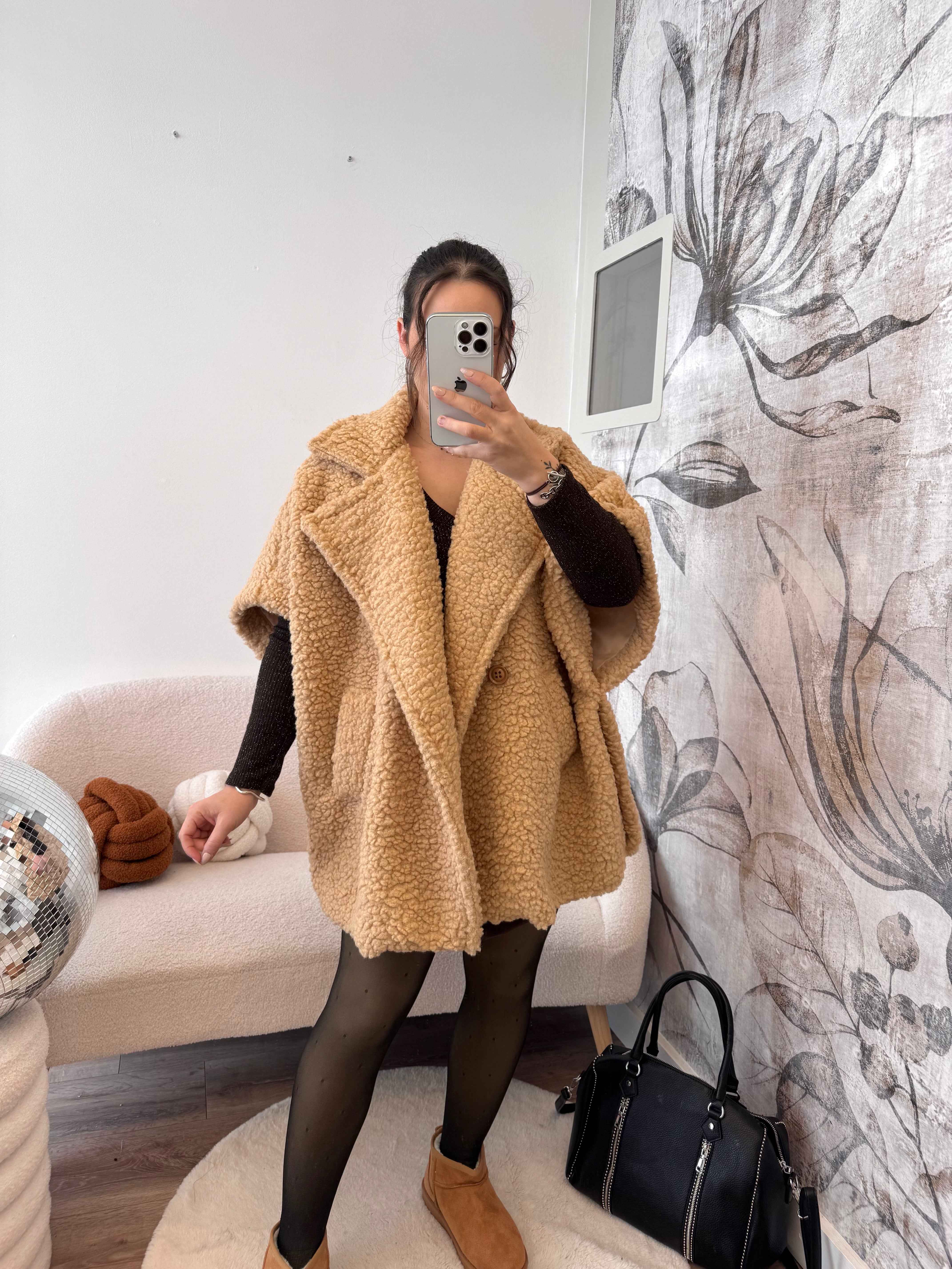 GILET MOUMOUTE SANS MANCHE CAMEL